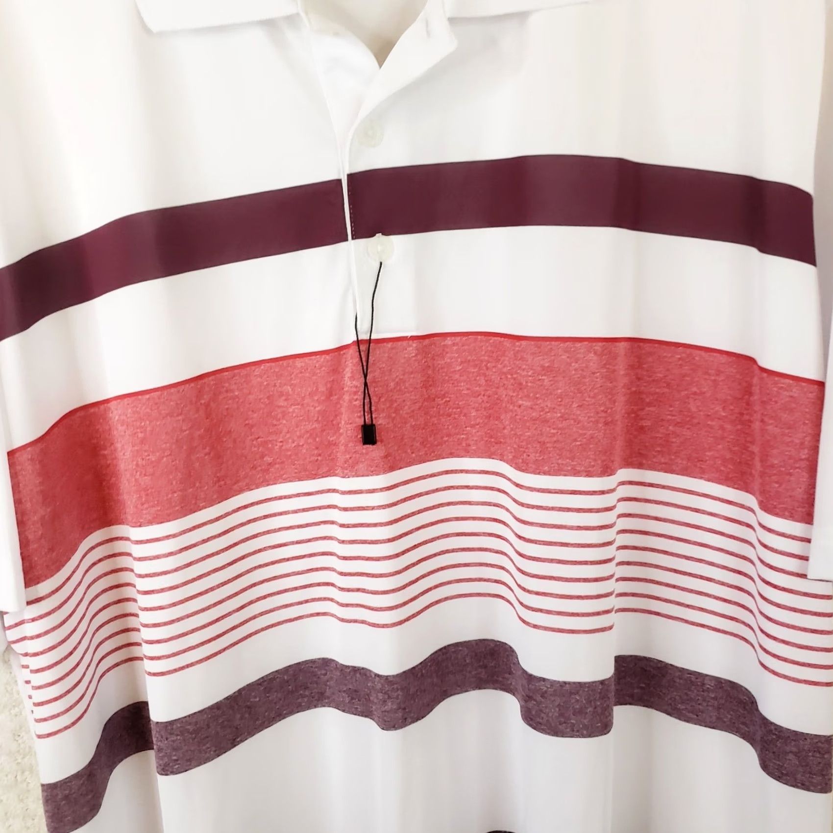 Adidas Adidas Golf Polo Shirt Mens XXL White Red Striped Short Sleeve PureMotion Shirt Polo Shirt Mens XXL White Red Striped Short Sleeve Size US XXL / EU 58 / 5 - 6 Thumbnail