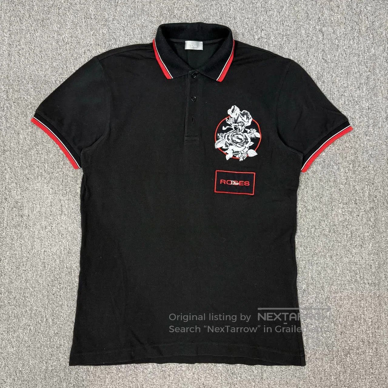 Dior Dior Black Embroidered Logo Polo Shirt. Size US L / EU 52-54 / 3 - 1 Thumbnail