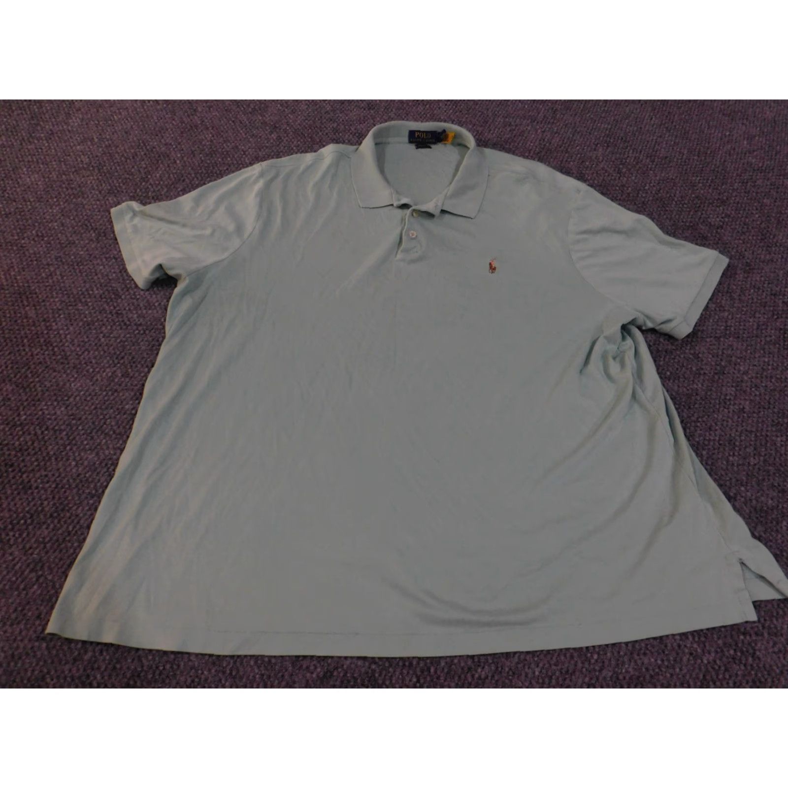 Polo Ralph Lauren Polo Ralph Lauren Polo Shirt Mens 2XL Green Classic Fit Short Sleeve Collared Cotton Knit Logo Preppy Casual Stars Vintage No Size US XXL / EU 58 / 5 - 2 Thumbnail