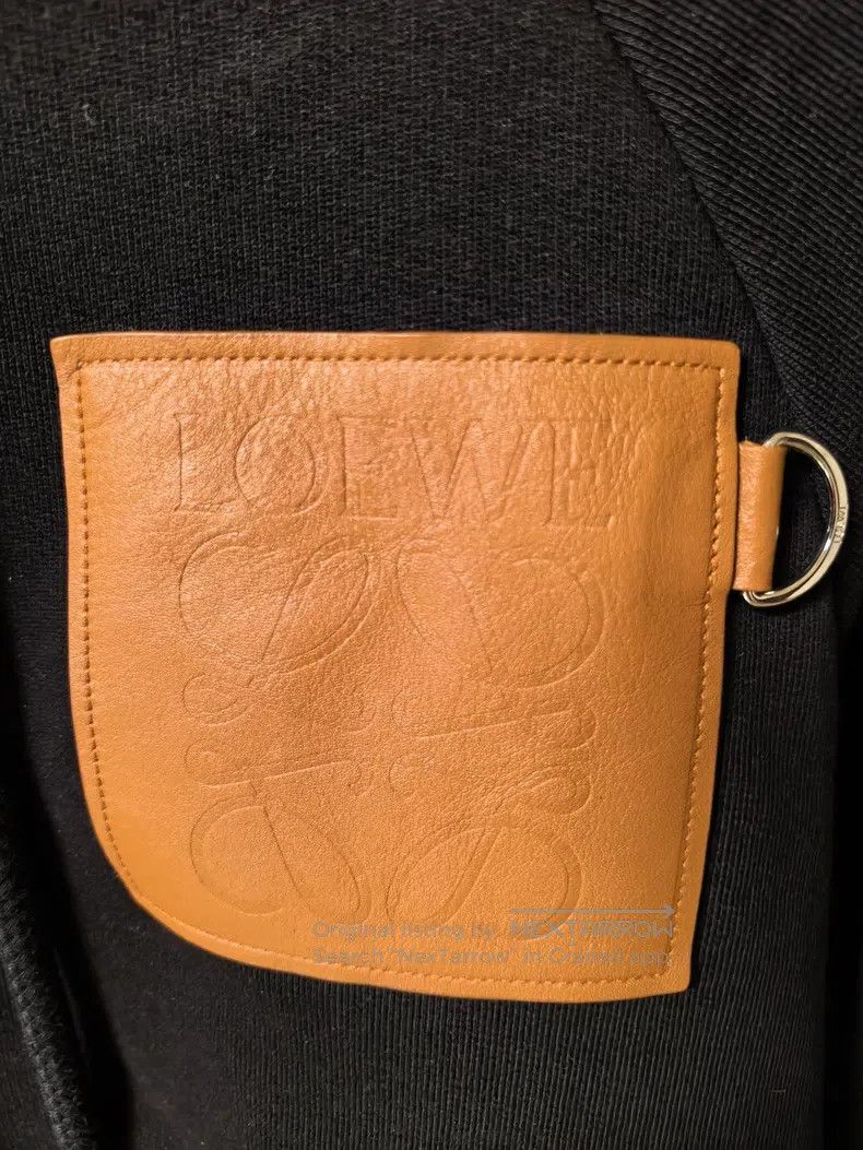 Loewe Loewe Sweatshirt Jacket with Leather Patch Logo Size S / US 4 / IT 40 - 5 Thumbnail