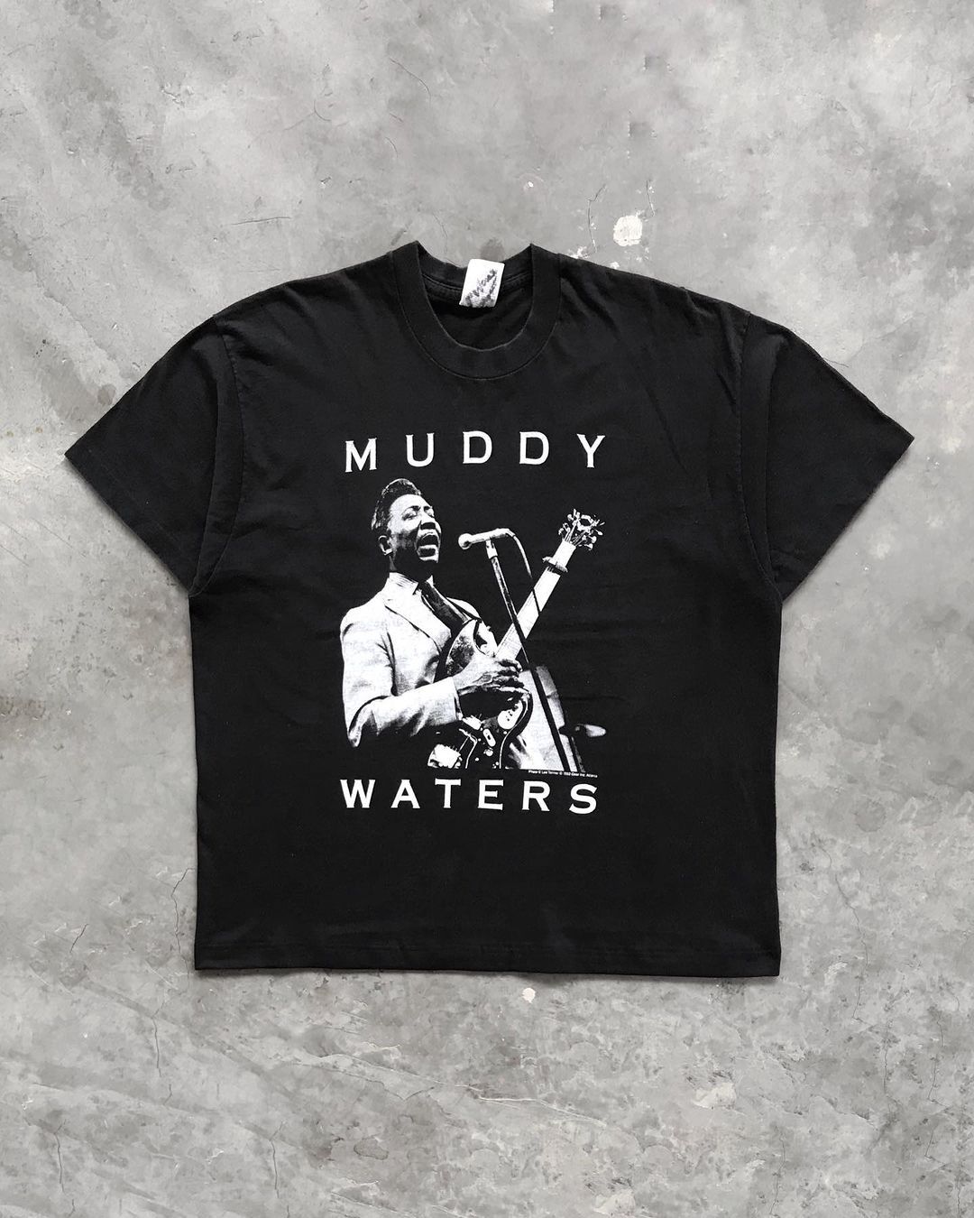 image of Fruit Of The Loom Vintage 1990S Muddy Waters Tee in Black, Men's (Size 2XL)