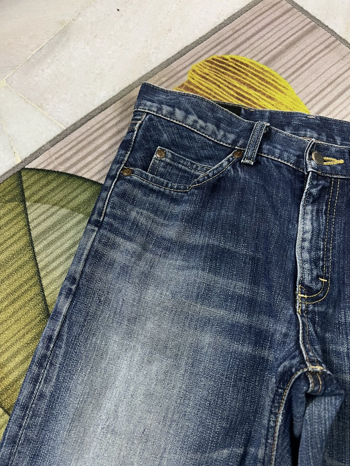 Japanese Brand 💥Flare💥Vintage Lee Riders Distress Jean Size US 30 / EU 46 - 11 Thumbnail