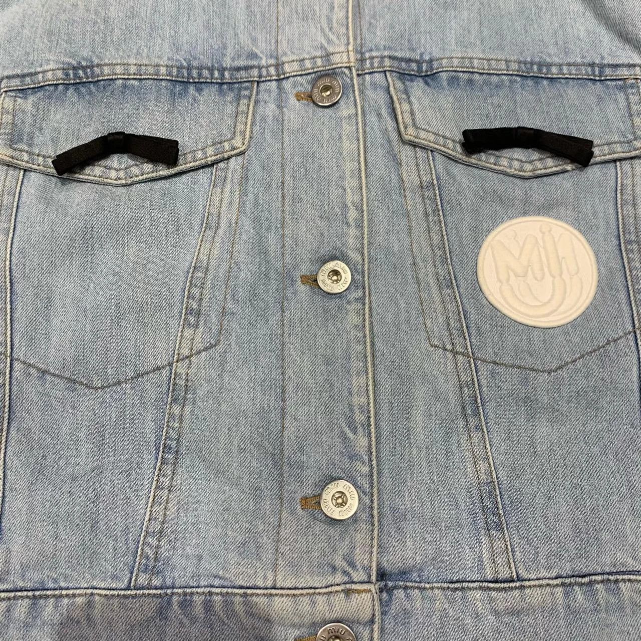 Miu Miu MIU MIU blue logo short denim jacket Size XS / US 0-2 / IT 36-38 - 6 Thumbnail