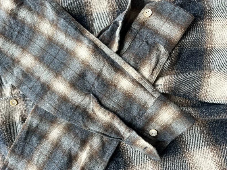 Our Legacy Our LegacyFW24 plaid curved hem single-breasted flannel lon Size US L / EU 52-54 / 3 - 7 Thumbnail