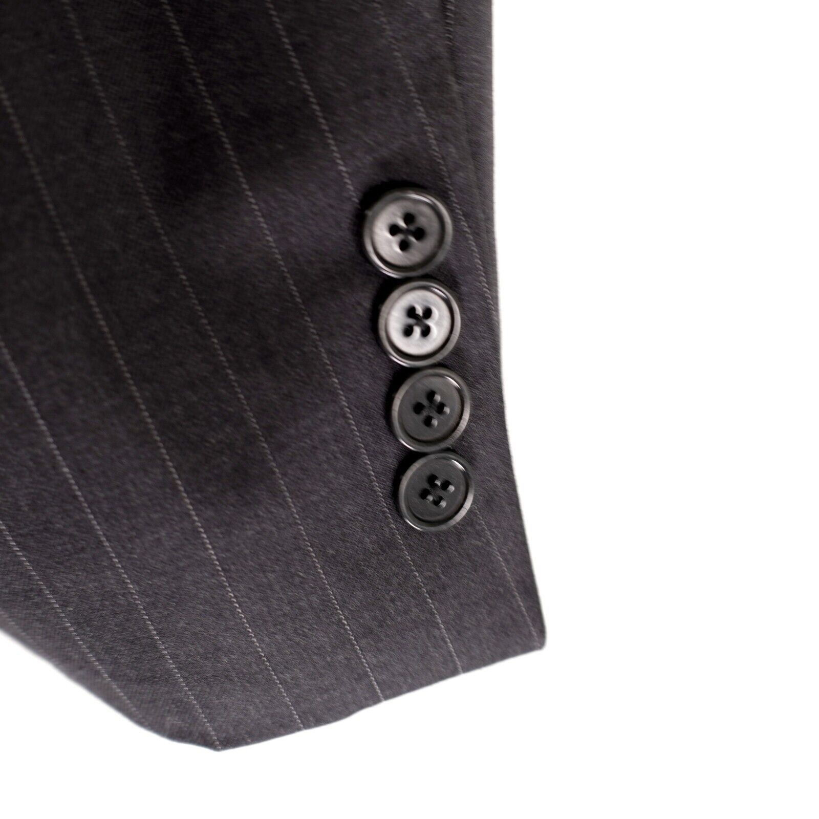 Jos. A. Bank Jos A Bank Signature Gold Gray Pin Striped Wool 2 Button Sui Size 46R - 4 Thumbnail