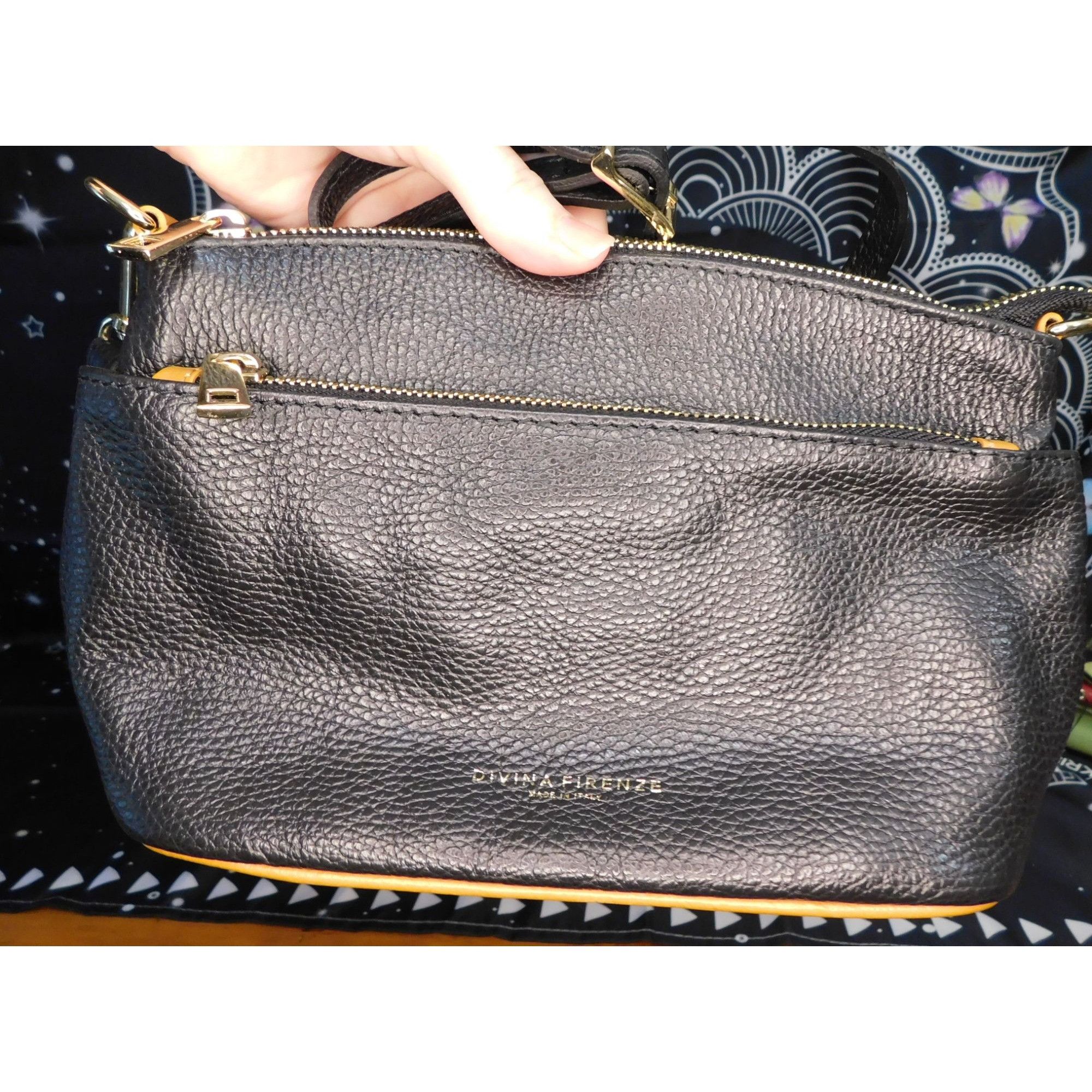 Other Divina Firenze Black Leather Crossbody Purse Size ONE SIZE - 4 Thumbnail