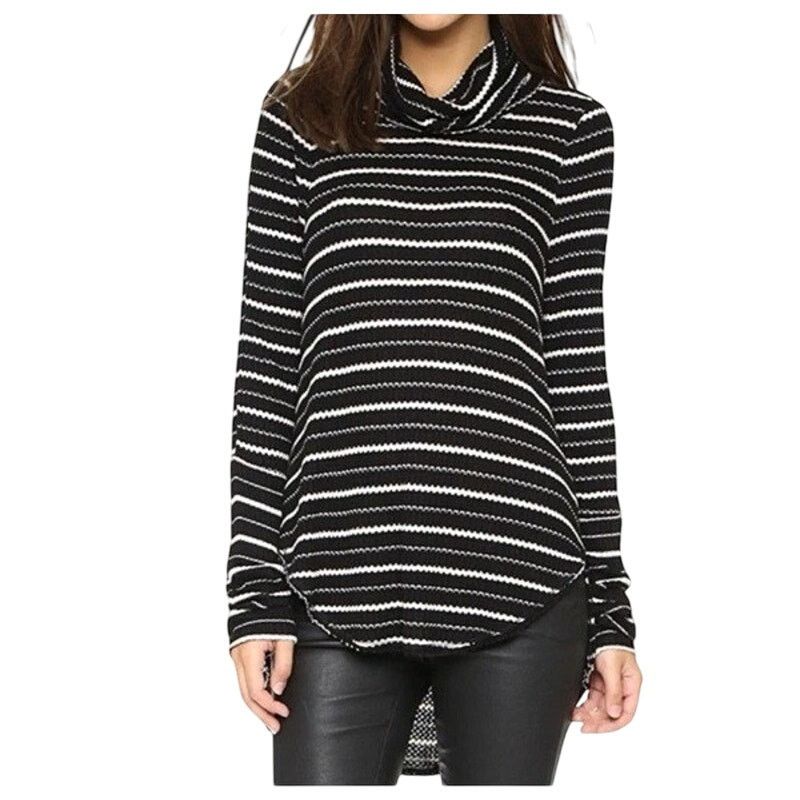 Free People Free People Striped Slouchy Kristina Drippy Thermal Waffle Size XS / US 0-2 / IT 36-38 - 1 Thumbnail