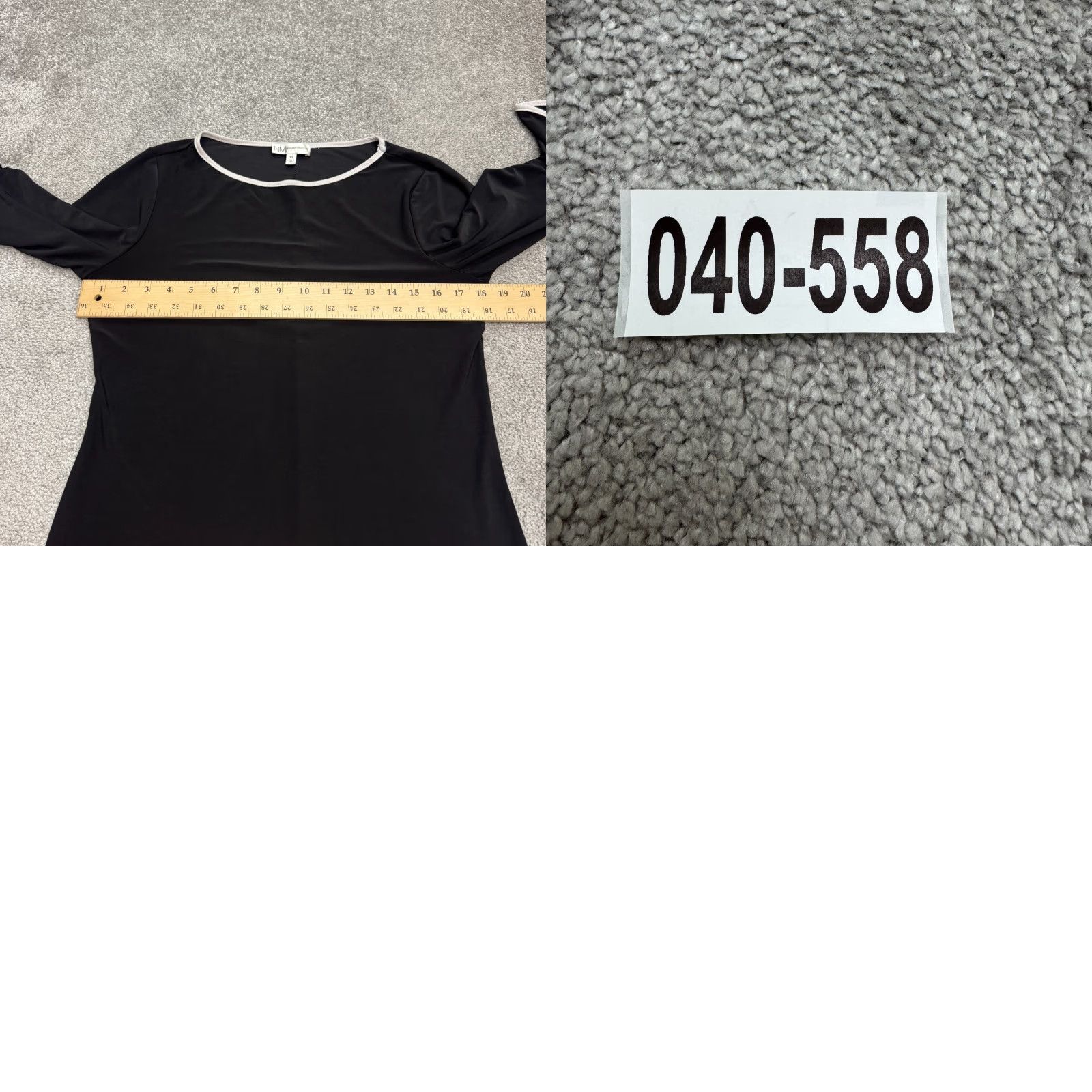 Neiman Marcus VINTAGE Neiman Marcus Bell Sleeve Shift Dress Womens 10 Black White Trim Knee Length USA Size L / US 10 / IT 46 - 9 Thumbnail