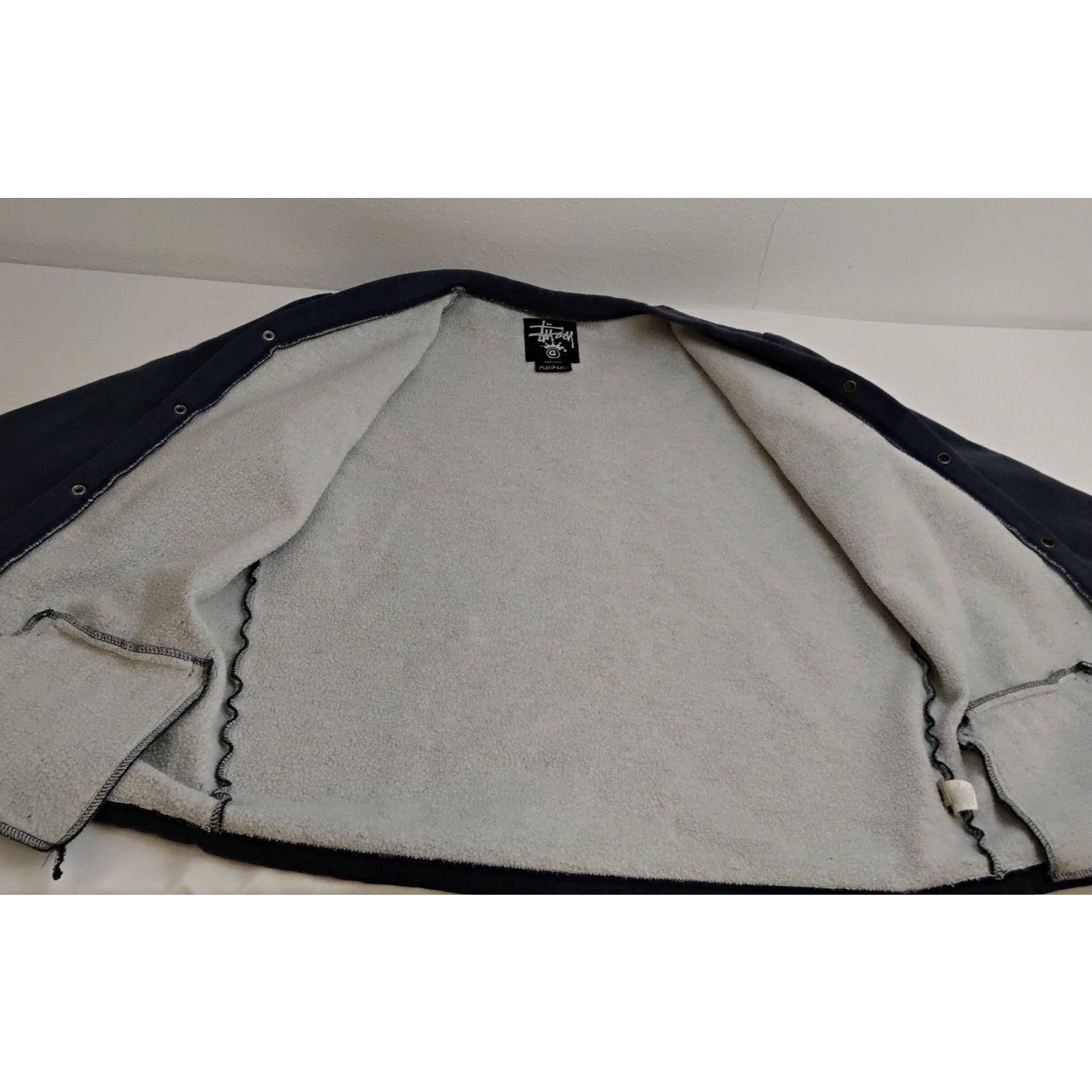 Stussy Stussy Varsity Jacket Men's XL Blue Terry Lining Minor Stain Size US XL / EU 56 / 4 - 9 Thumbnail