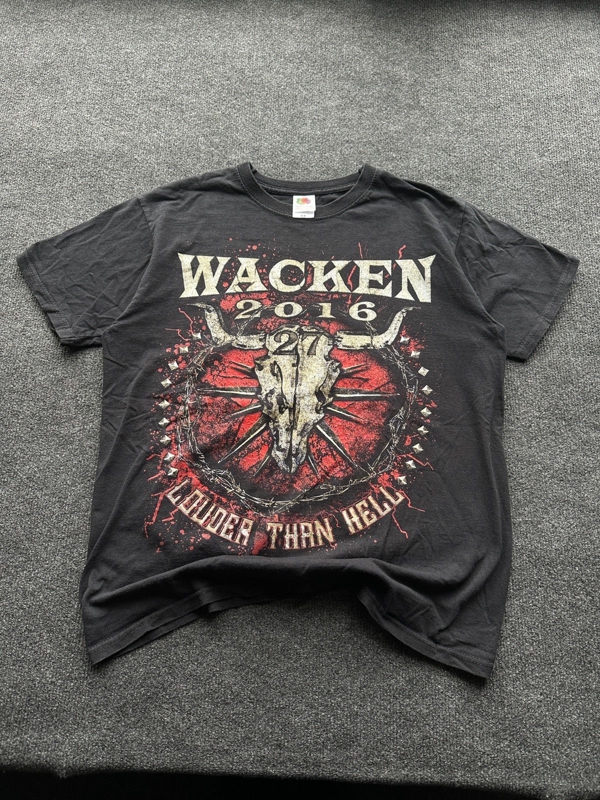 Band Tees 🚨 WACKET 2016 IRON MAIDEN Tee band big logo TOUR FEST Size US M / EU 48-50 / 2 - 1 Thumbnail
