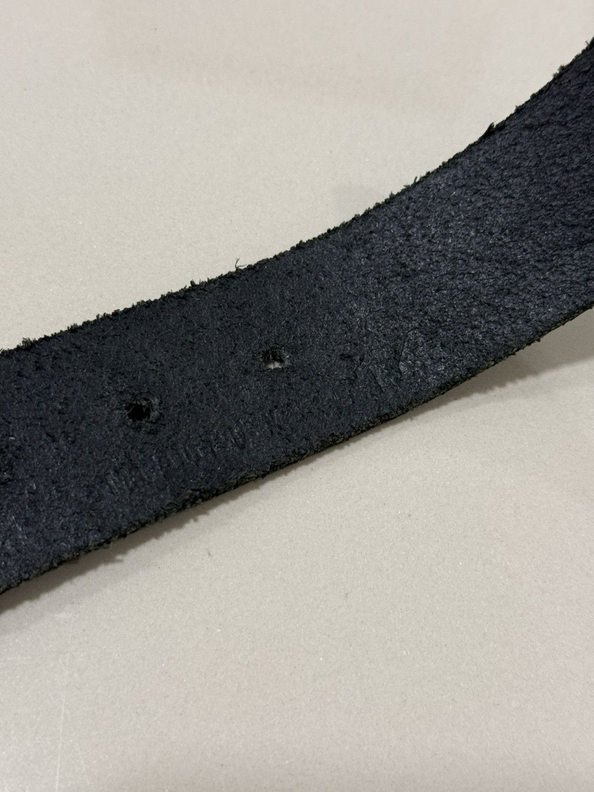 If Six Was Nine Black Leather Belt Size 34 - 12 Thumbnail