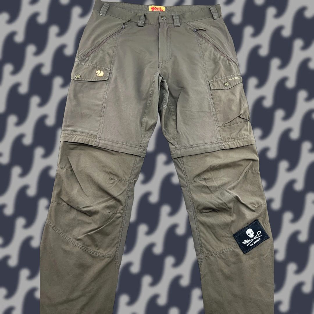 Vintage Fjällräven Abisko Zip Off Trousers Mens Pants EU 52 Outdoor G-1000 Brown Track Pants Mens Size US 36 / EU 52 - 1 Thumbnail
