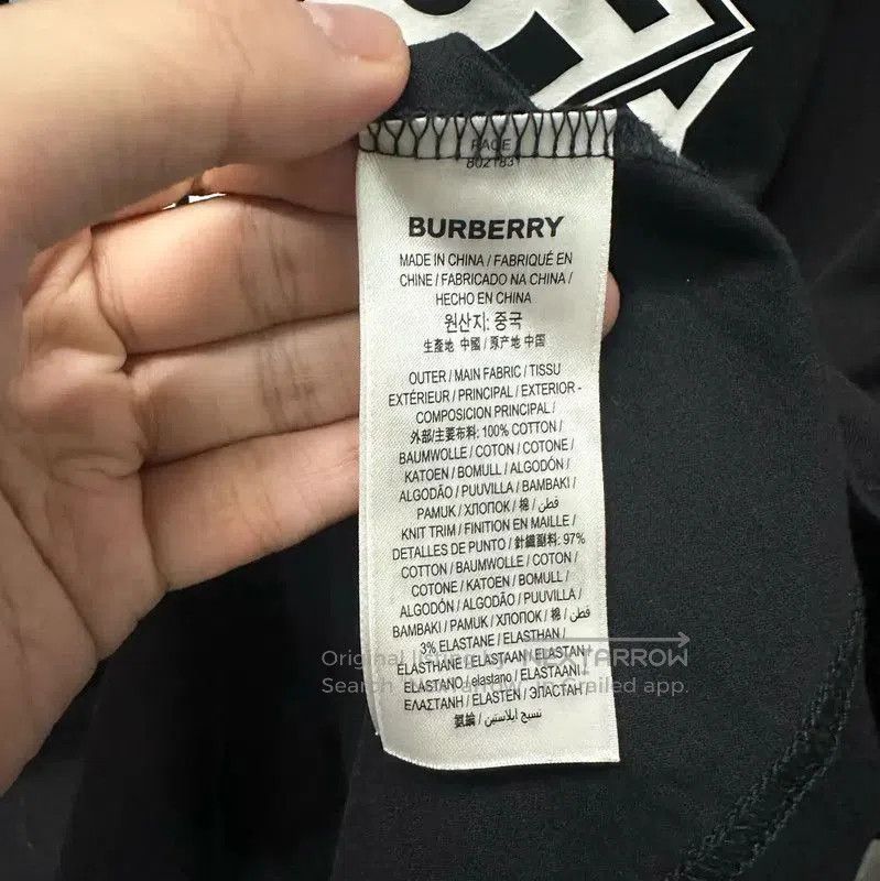 Burberry Burberry Black Cotton Logo Men's T. Size US M / EU 48-50 / 2 - 8 Thumbnail