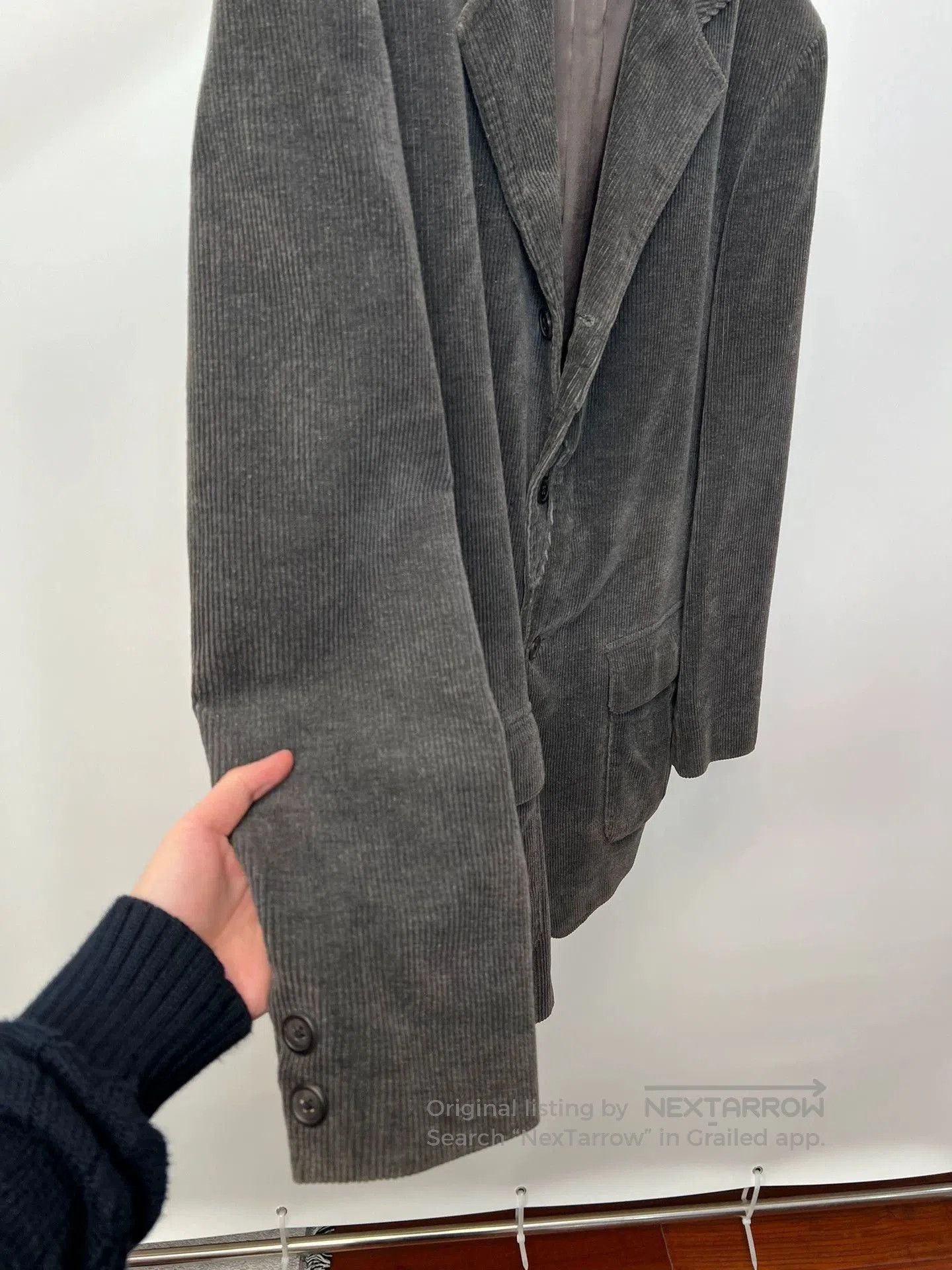 Yohji Yamamoto Gray Corduroy Blazer . Size US M / EU 48-50 / 2 - 4 Thumbnail