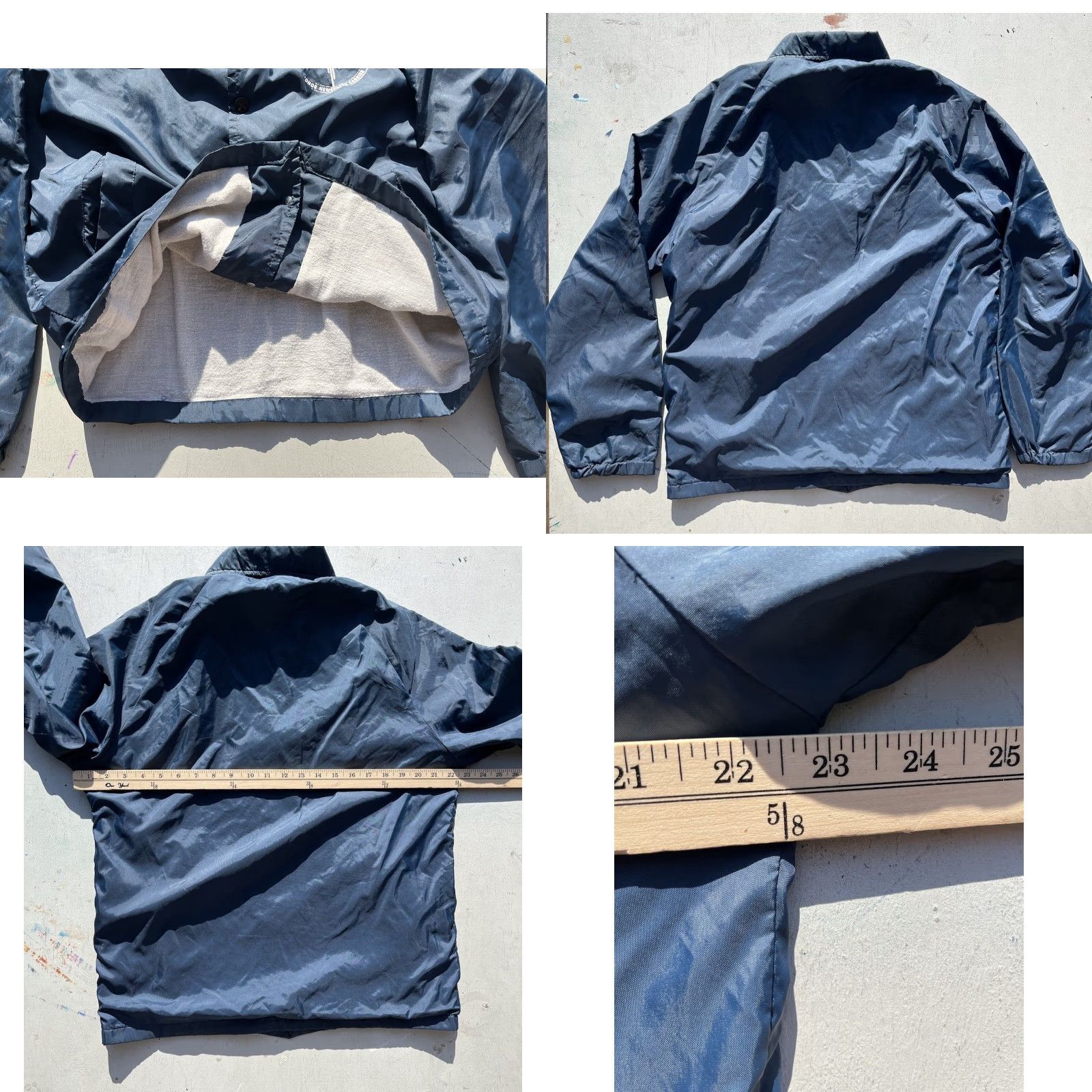 Vintage VINTAGE Unbranded Windbreaker Jacket Mens M Navy Blue 80s 90s Newspaper Route Nylon Breathable Light Packable Size: M Size US M / EU 48-50 / 2 - 8 Thumbnail