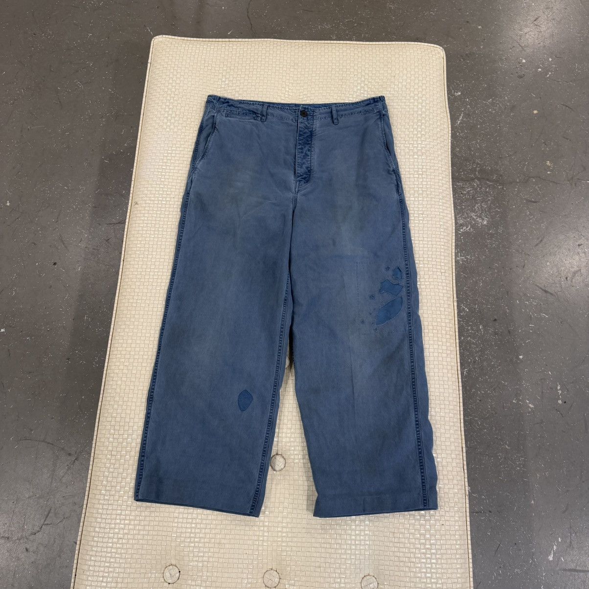 Visvim ex wide chino indigo crash repair 25 ss