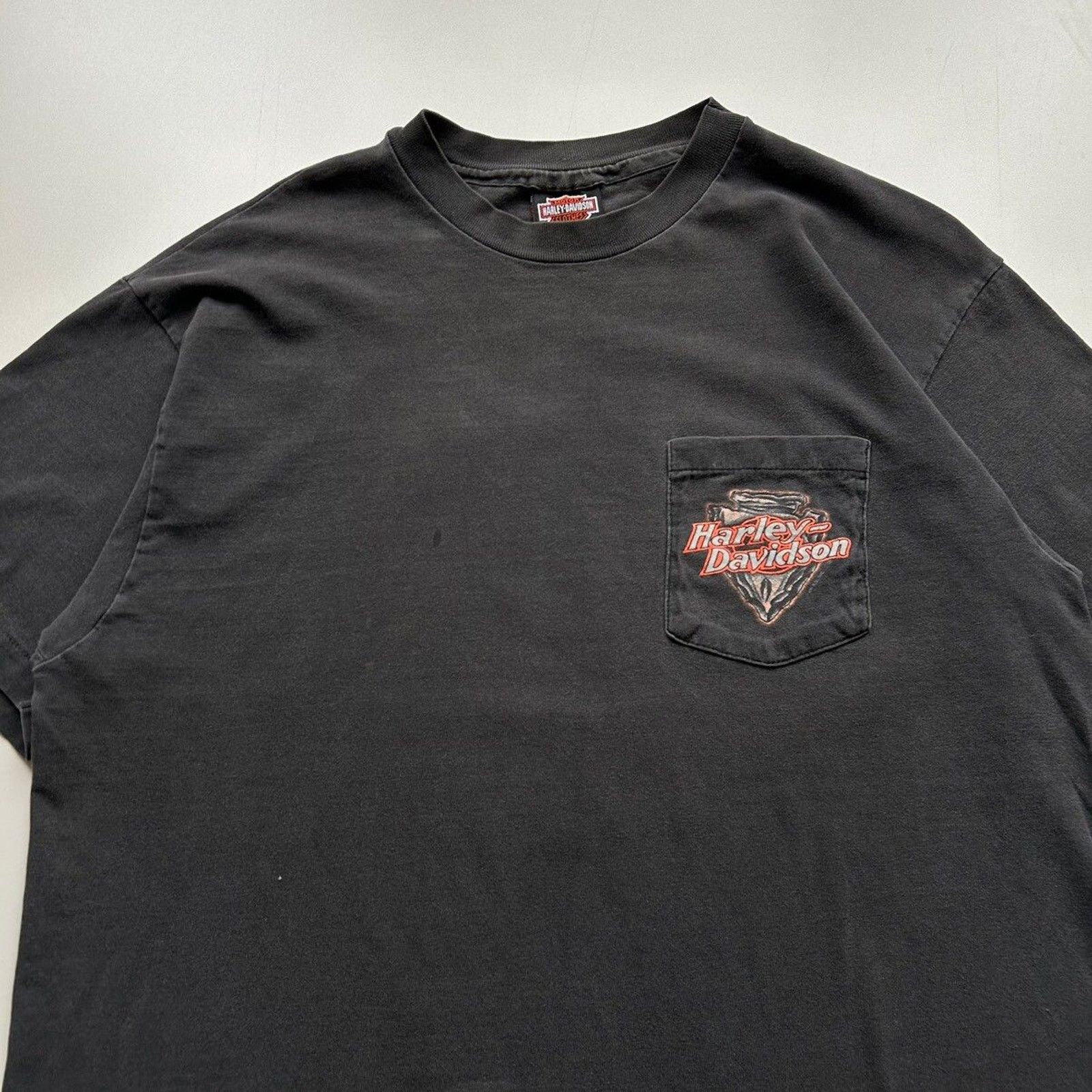 Harley Davidson Vintage 90s Harley Davidson Motorcycle Pocket T Shirt Large Size US L / EU 52-54 / 3 - 4 Thumbnail