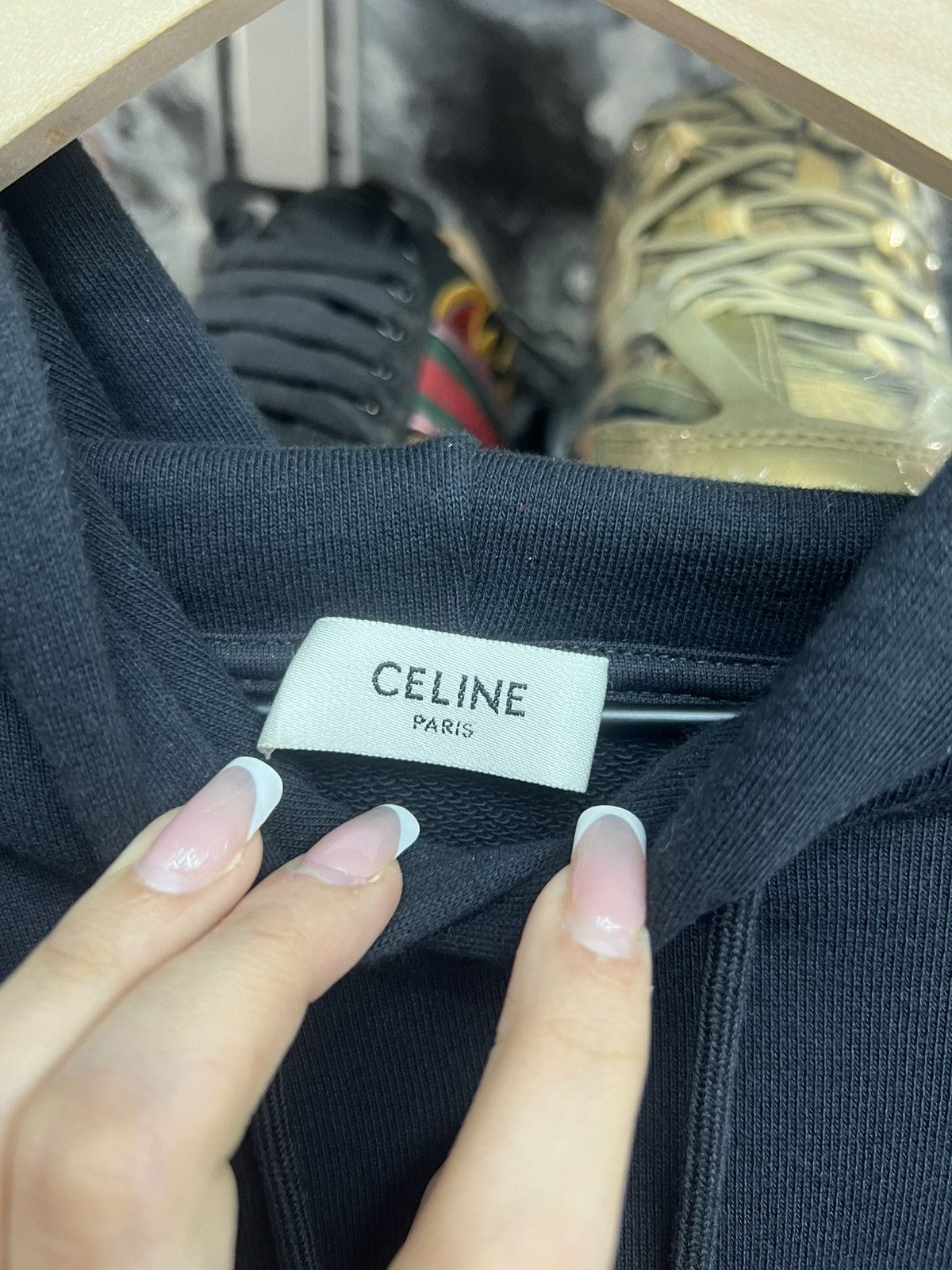 Celine Celine Logo Black Hoodie Size US XL / EU 56 / 4 - 8 Thumbnail