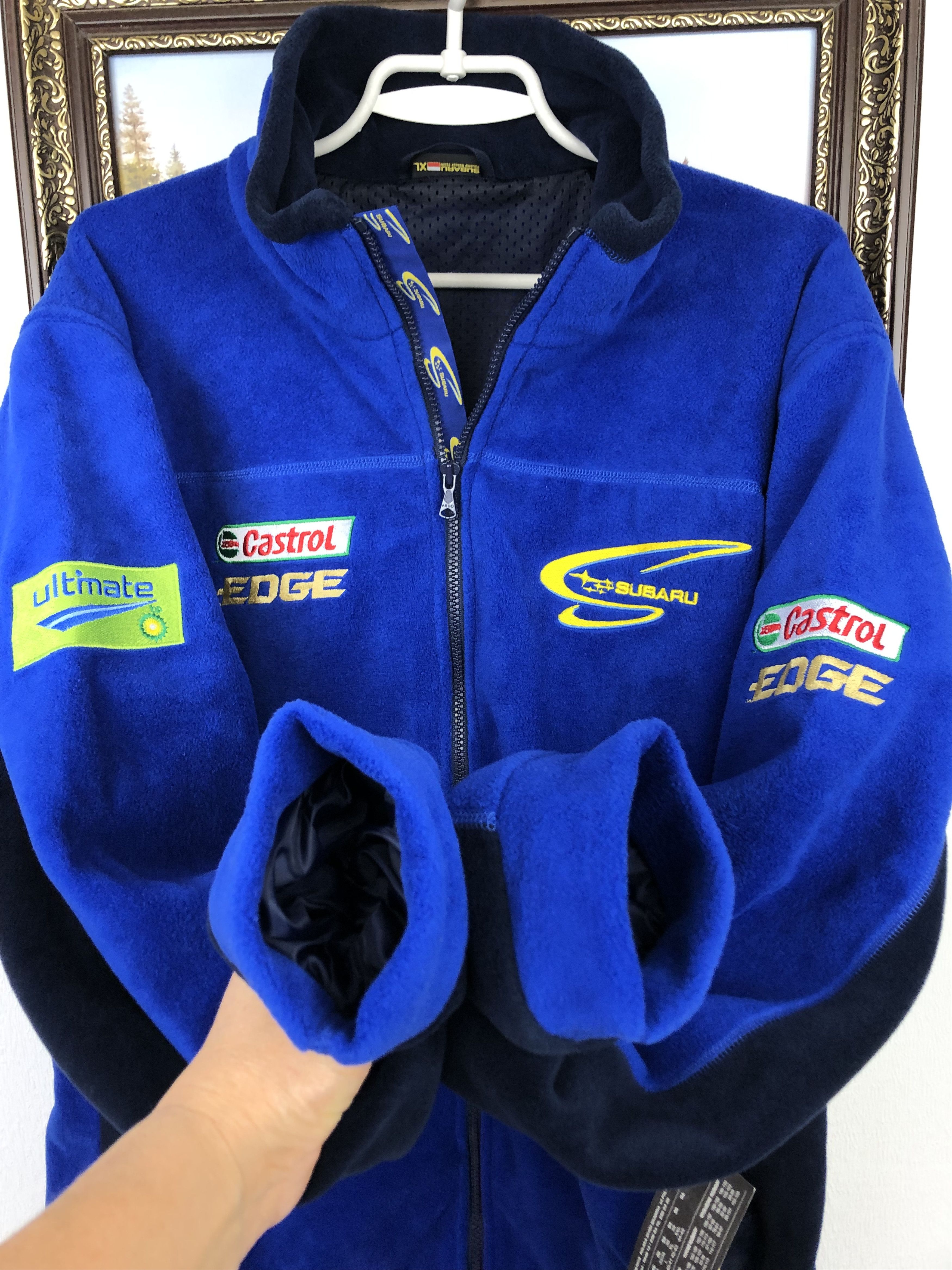 Vintage Vintage Subaru Team Racing Fleece Jacket Blue Mens Track Top Size US XL / EU 56 / 4 - 7 Thumbnail