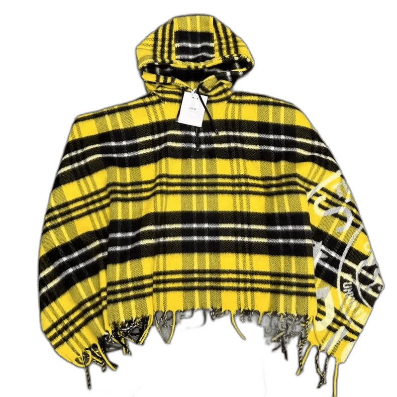 Dior Wool Plaid Cape with Tassels by Dior-yf Size US M / EU 48-50 / 2 - 1 Thumbnail