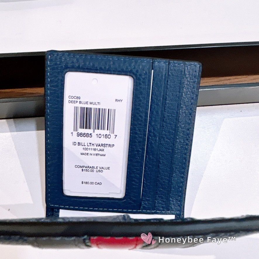 Coach Id Billfold Wallet With Varsity Stripe CDC89 Size ONE SIZE - 5 Thumbnail