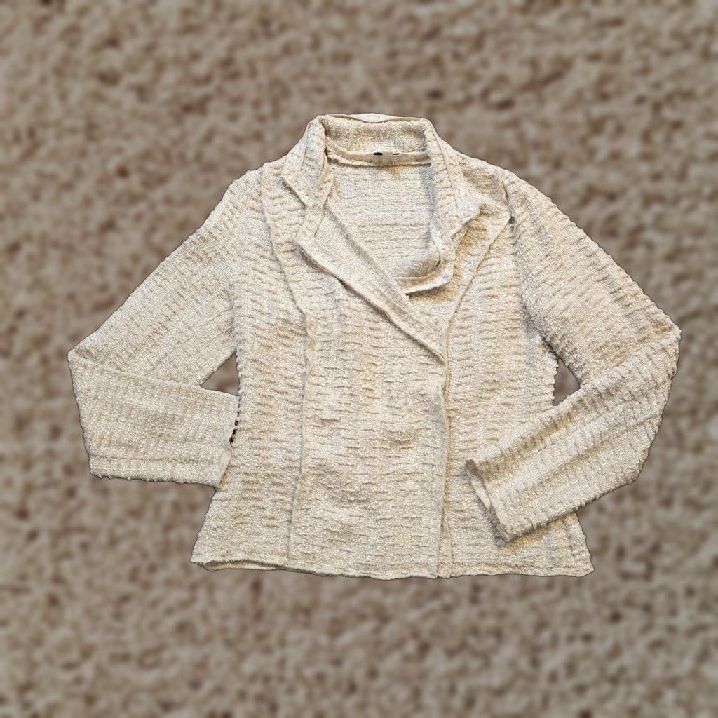 Vintage Cabi Jacket Womens Size Small Beige Boucle Texture Snap Button Casual Capsule Size S / US 4 / IT 40 - 1 Thumbnail