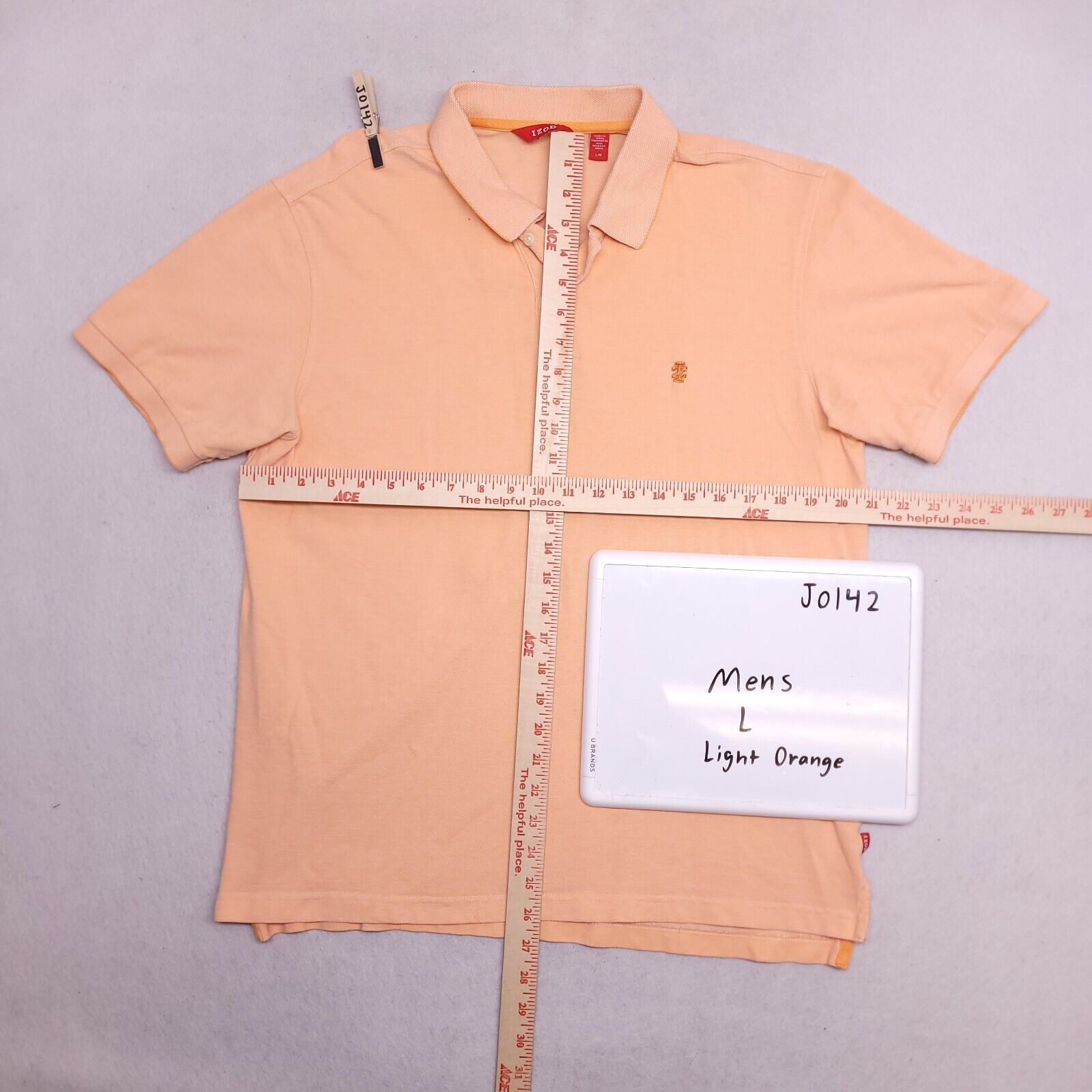 Izod IZOD Pullover Polo Shirt Adult Mens Size Large L Orange Size US L / EU 52-54 / 3 - 6 Thumbnail