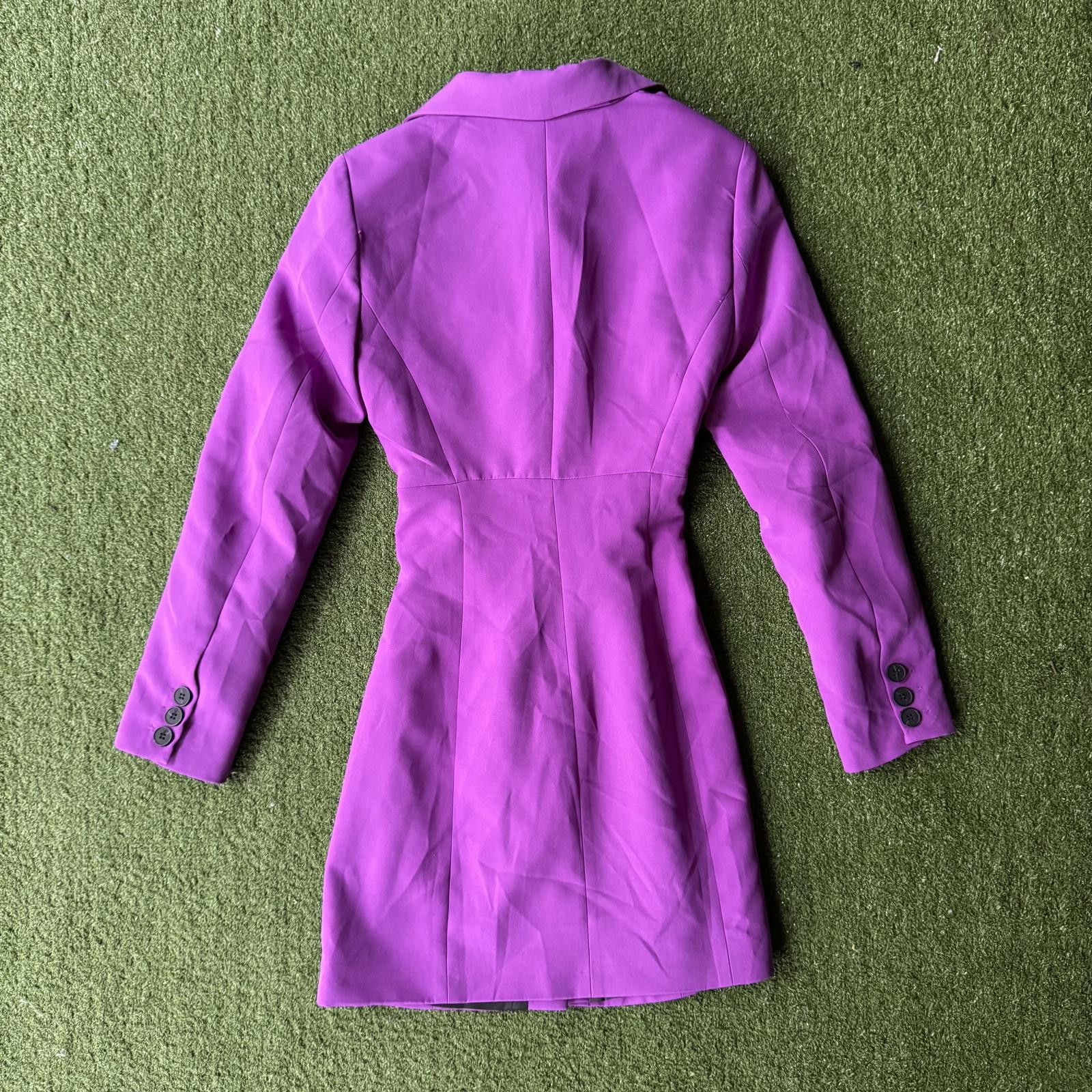 Topshop TOPSHOP Women's Purple Wrap Blazer Dress Size ONE SIZE - 3 Thumbnail