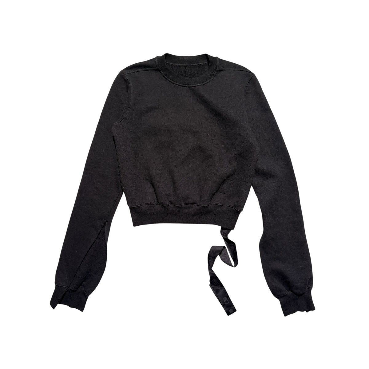 Rick Owens Cropped slit sleeve crewneck Size US S / EU 44-46 / 1 - 1 Thumbnail