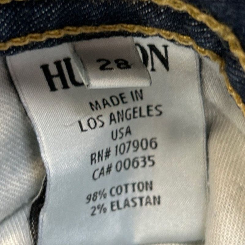 Hudson Hudson Womens Size 28 Petite Stretch Cotton Blue Jeans Size 31" - 4 Thumbnail