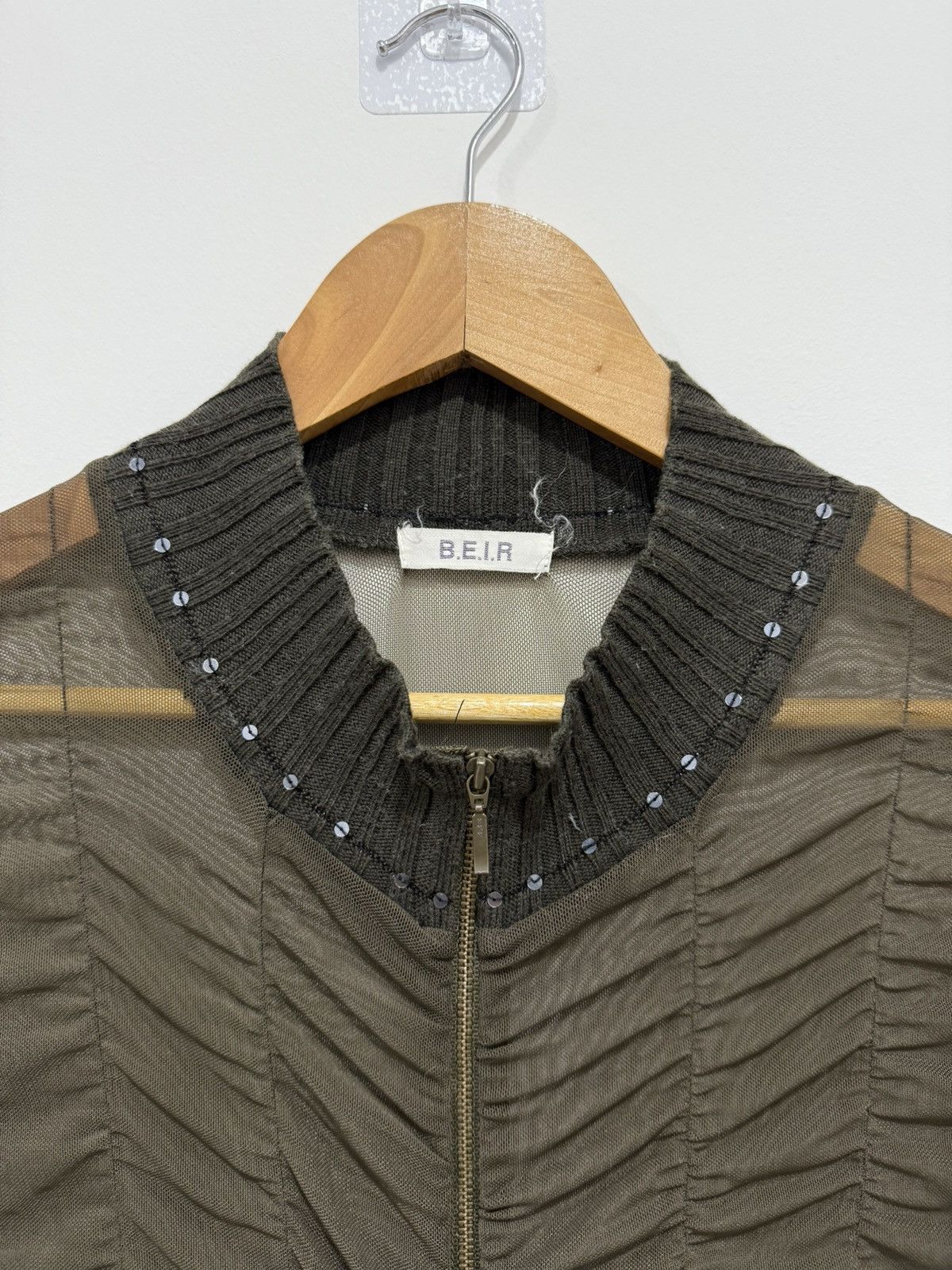 Japanese Brand × Vintage Beir pleats mesh jacket Size S / US 4 / IT 40 - 4 Thumbnail