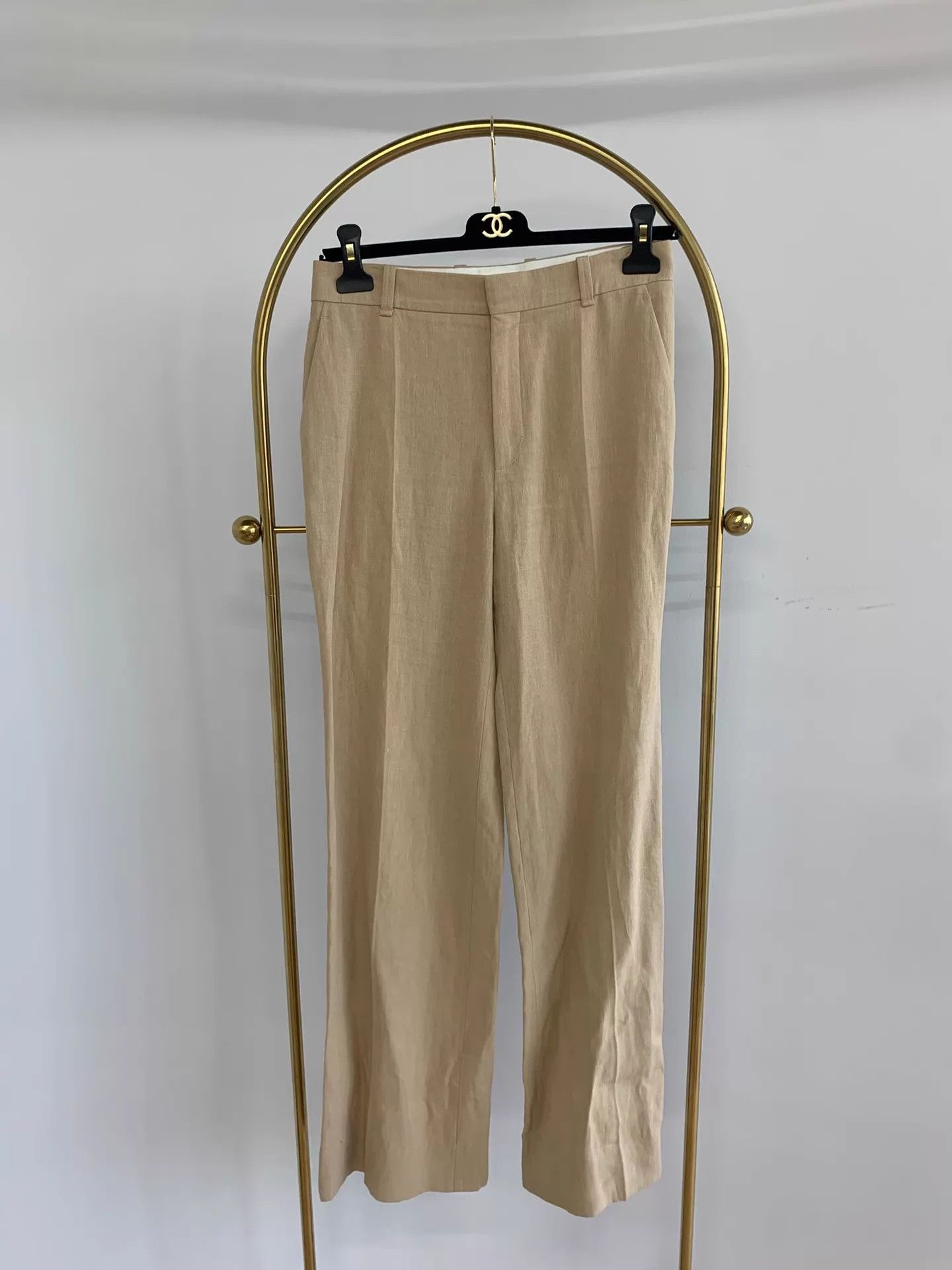 Chloe Chloe Khaki Linen Trousers 36 New Size 25" / US 0 / IT 36 - 1 Thumbnail