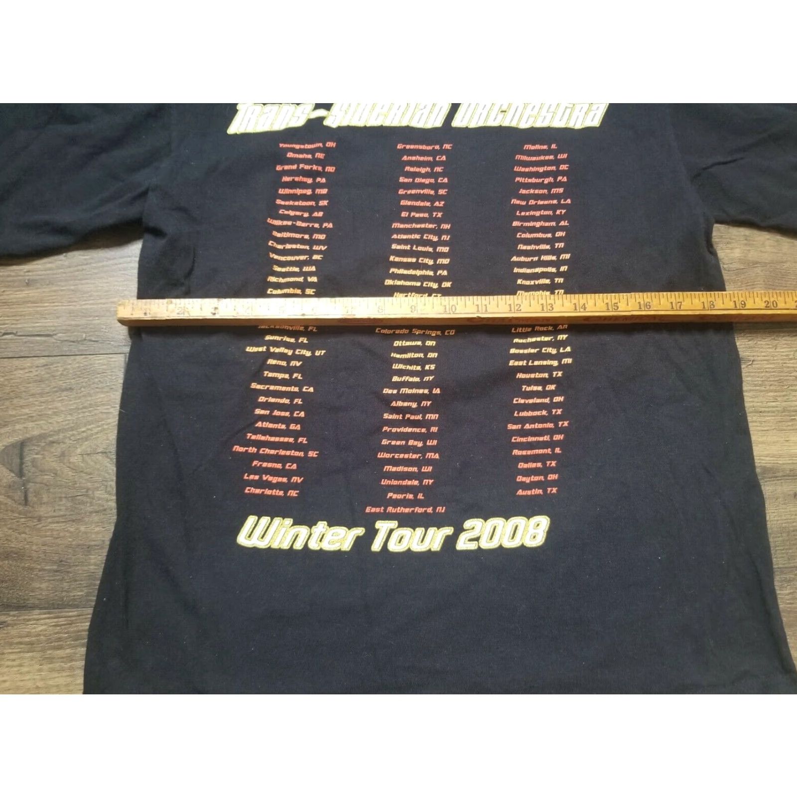 Anvil Mens M Trans Siberian Orchestra Tee Shirt Black 2008 Winter Tour Double Sided T Shirt Graphic Tee Mens SM Size US M / EU 48-50 / 2 - 3 Thumbnail