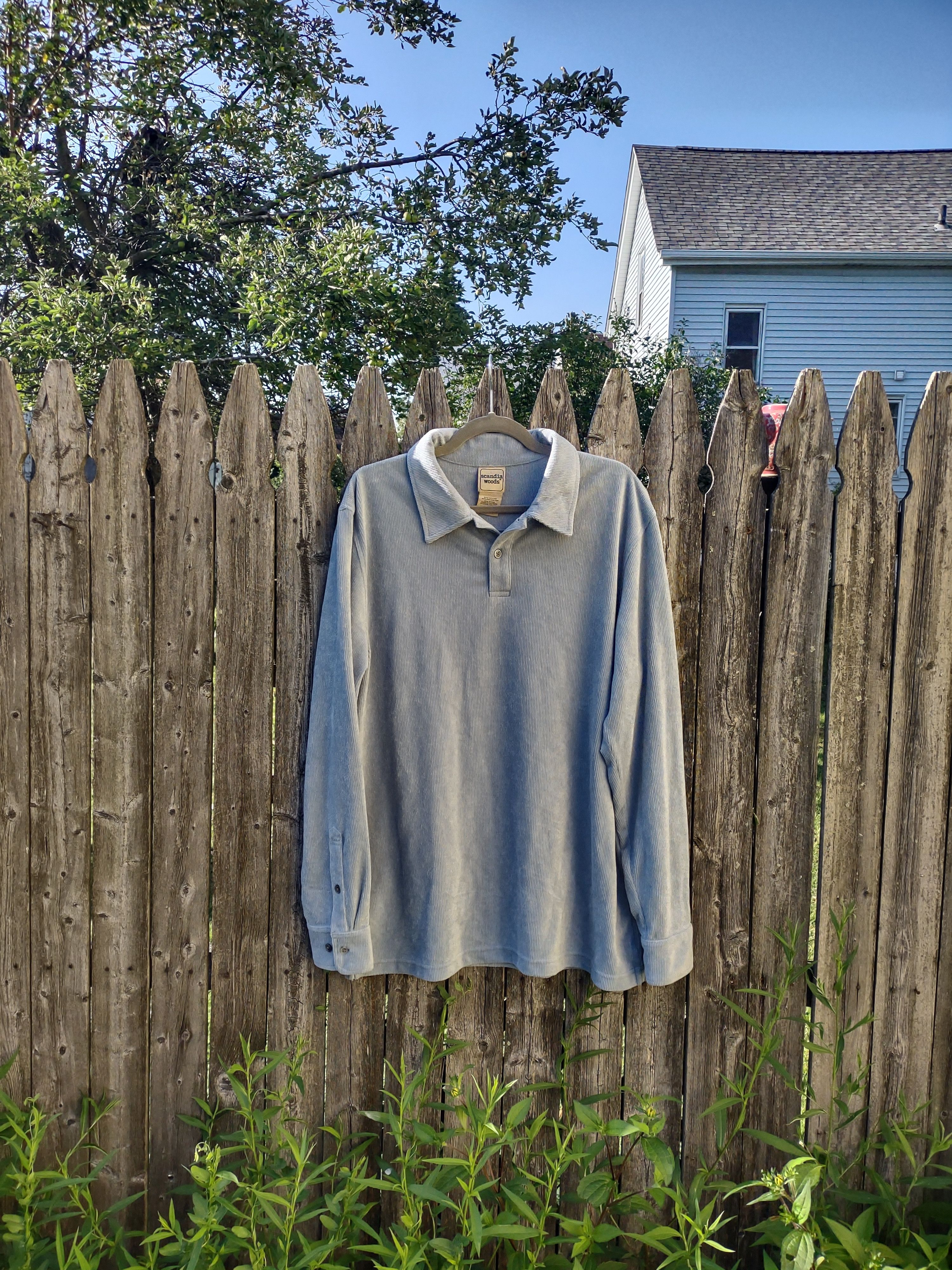 Vintage Vintage Corduroy Long-Sleeve Polo Size US L / EU 52-54 / 3 - 1 Thumbnail