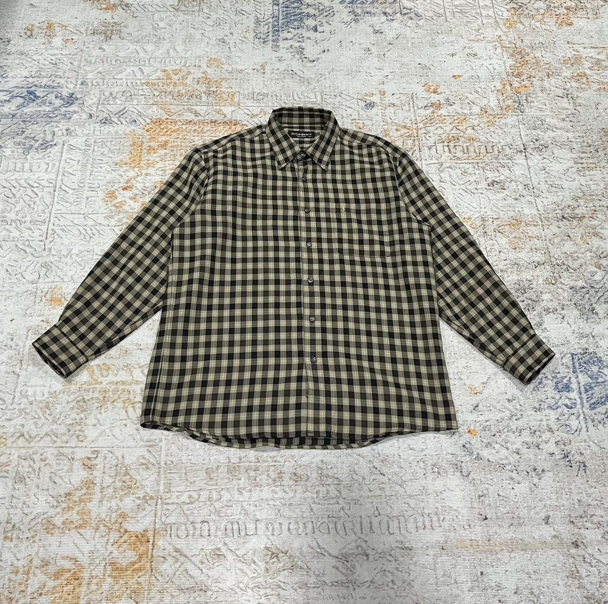 Yves Saint Laurent Vintage YvesSaintLaurent Pour Homme Check Size US XL / EU 56 / 4 - 1 Thumbnail