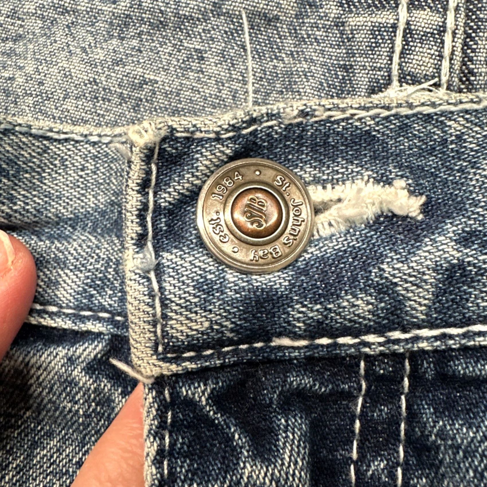 Vintage Vintage St. Johns Bay Carpenter Jeans 34x32 Blue Denim 90s Workwear Mens Jeans Regular Fit Size US 34 / EU 50 - 7 Thumbnail
