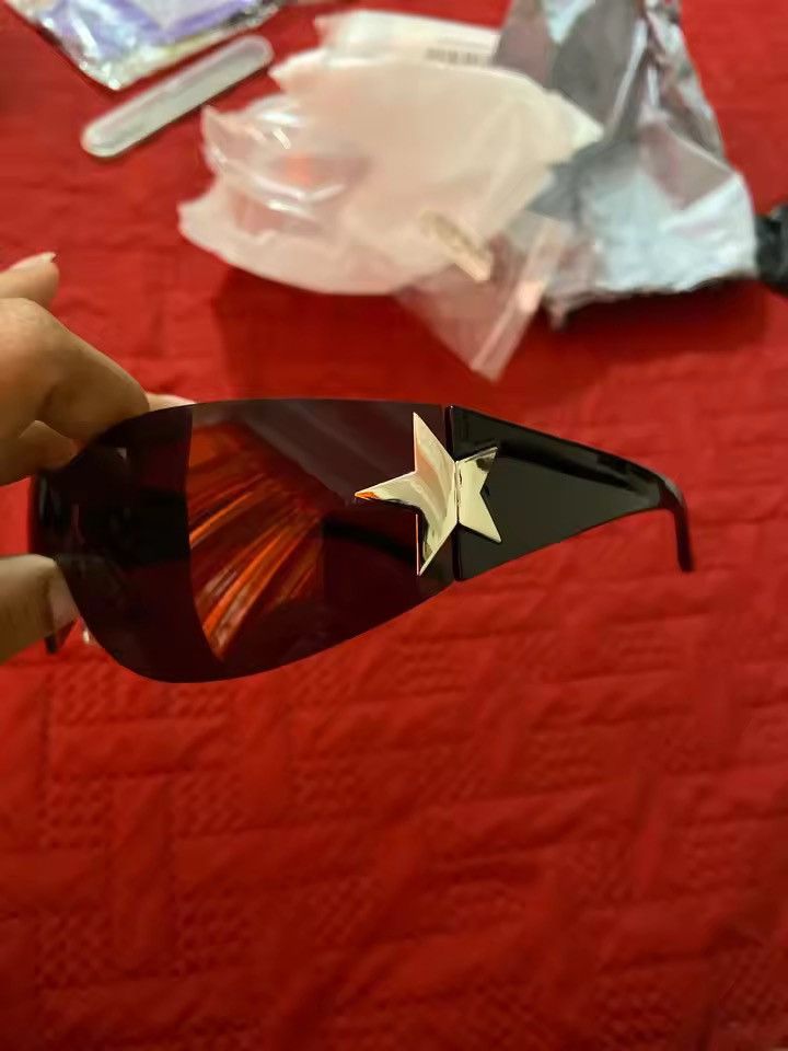 Japanese Brand Y2K Cyberpunk Star Shield Sunglasses - Rimless Size ONE SIZE - 1 Thumbnail