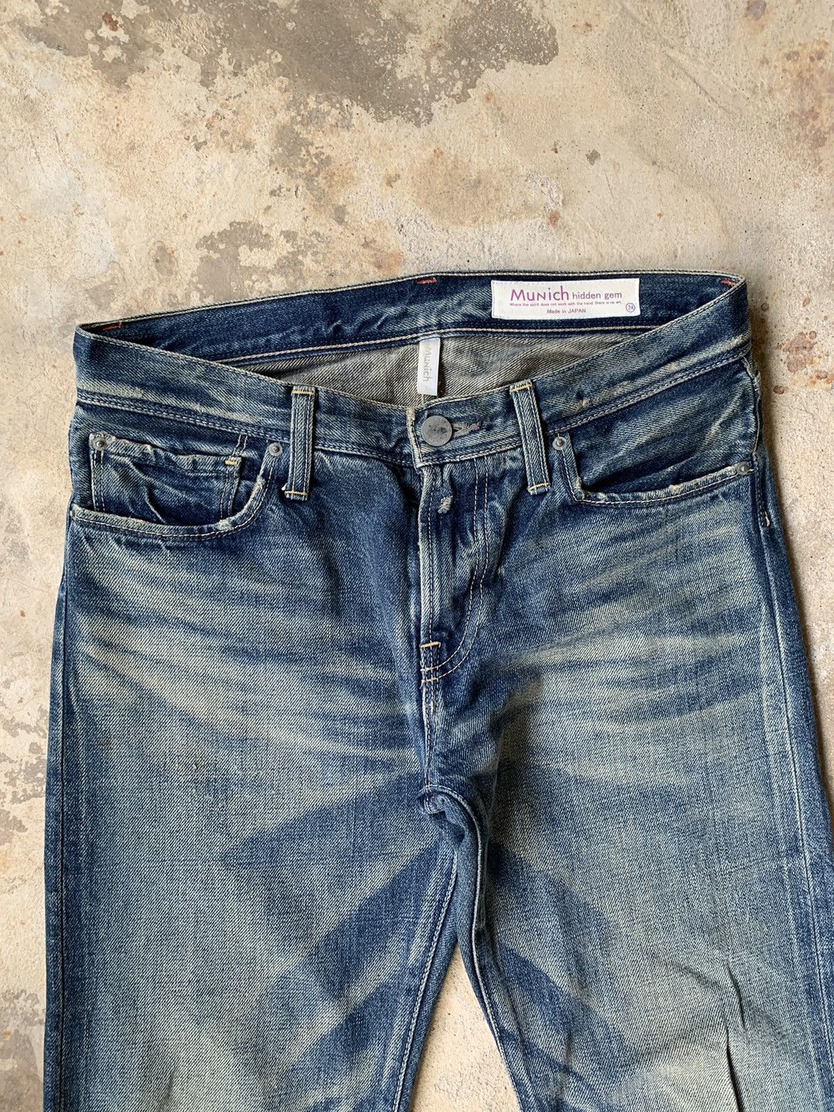 Japanese Brand Munich Hidden Gem Selvedge Distressed Denim Size US 30 / EU 46 - 7 Thumbnail