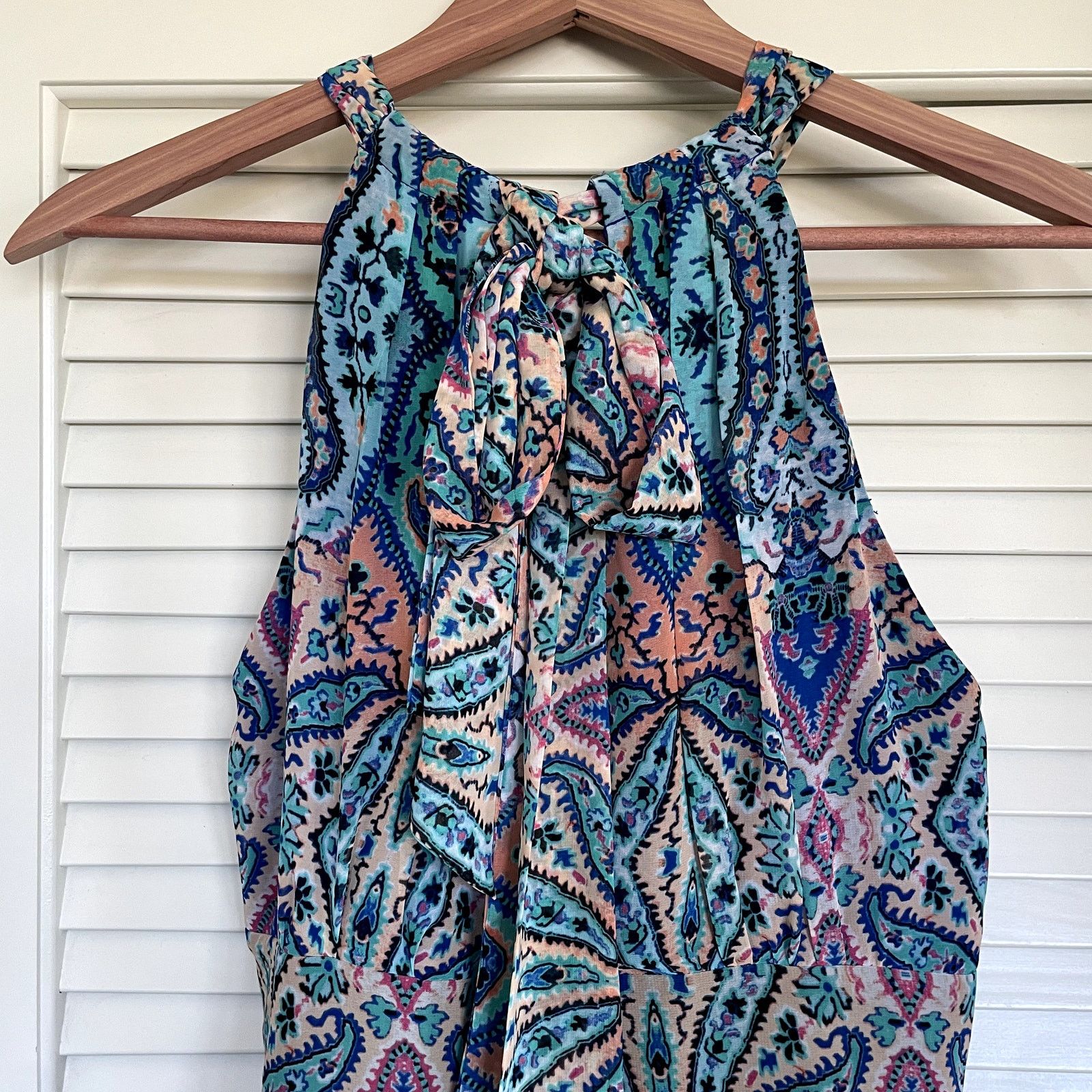 Other Eliza J Paisley Patchwork Print Boho Halter Neck Maxi Dress Size S / US 4 / IT 40 - 6 Thumbnail