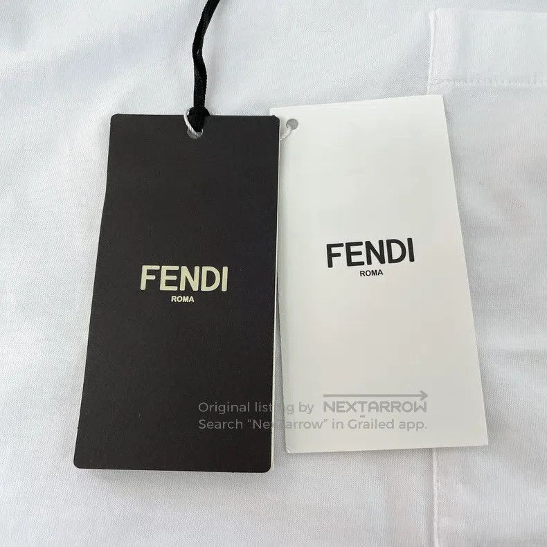 Fendi Fendi Letter Print Crewneck Straight Short Sleeve Size M / US 6-8 / IT 42-44 - 6 Thumbnail