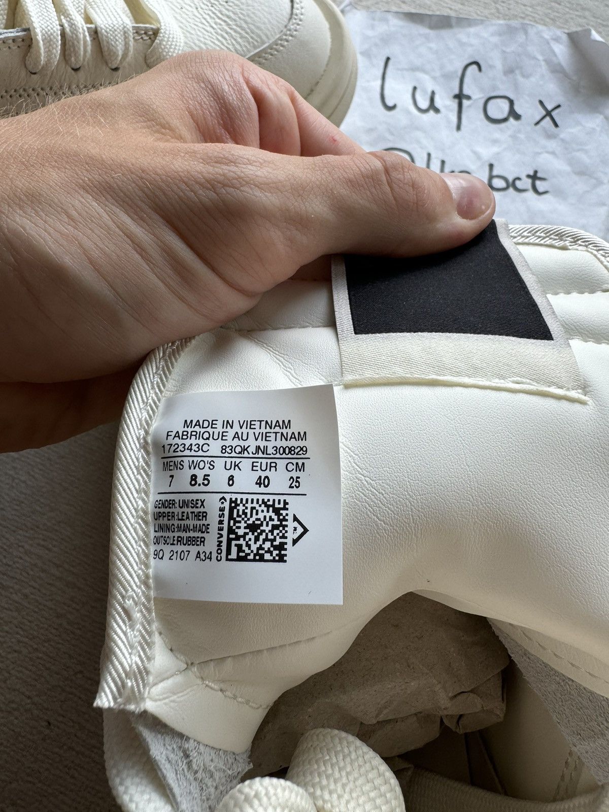 Converse × Rick Owens Drkshdw NEW | TURBOWPN DRKSHDW X CONVERSE WOMENS WHITE/MILK Size US 10 / IT 40 - 6 Thumbnail