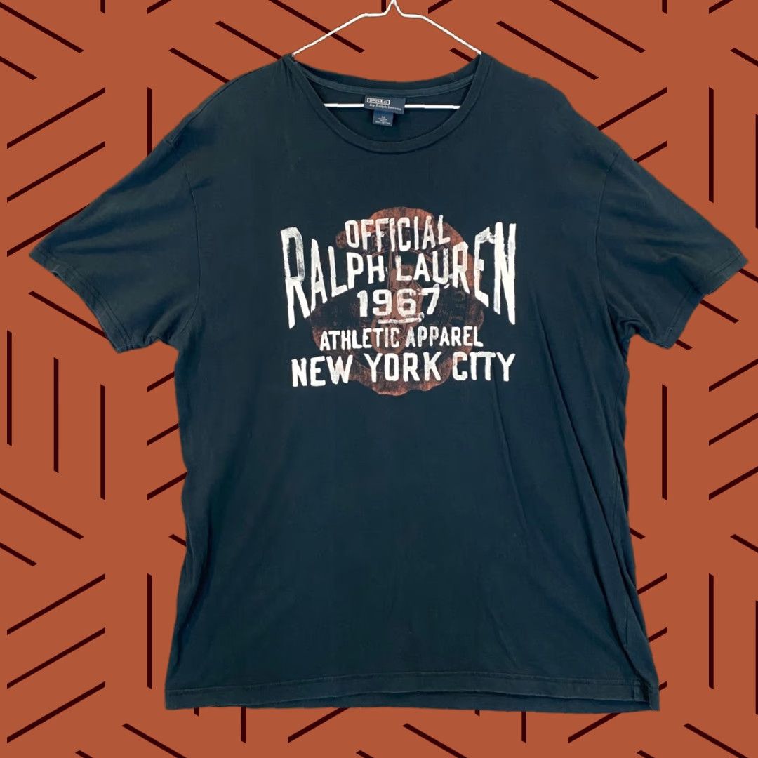 Ralph Lauren Polo Ralph Lauren Shirt Mens Medium Navy Blue NYC Athletic Apparel Graphic Tee Size US M / EU 48-50 / 2 - 1 Thumbnail