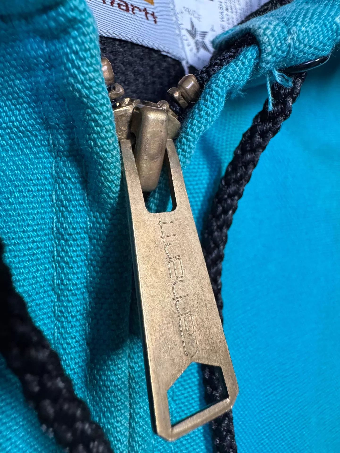Carhartt Vintage Carhartt JR441 TEAL Hooded Work Jacket L Size US L / EU 52-54 / 3 - 7 Thumbnail