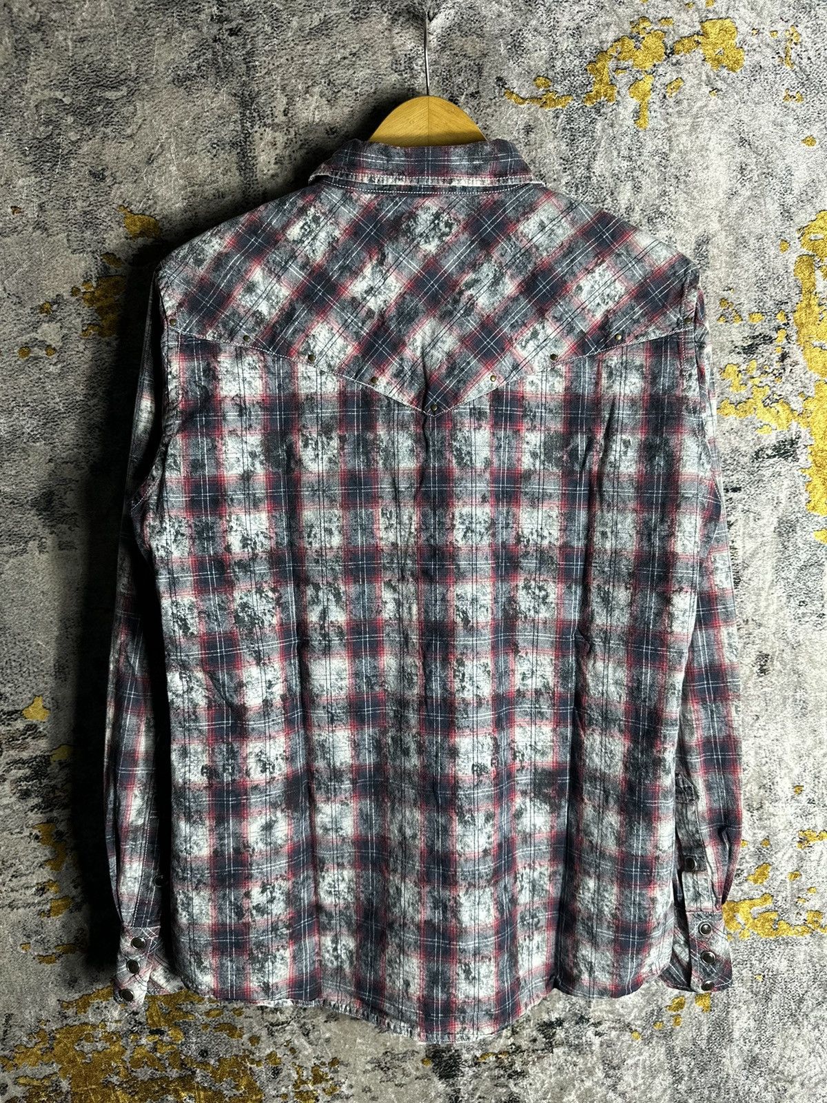 Hysteric Glamour 2000s CRAZY SMOKE ABSTRACT STUDDED IFSIX LGB STYLE SHIRT Size US M / EU 48-50 / 2 - 4 Thumbnail