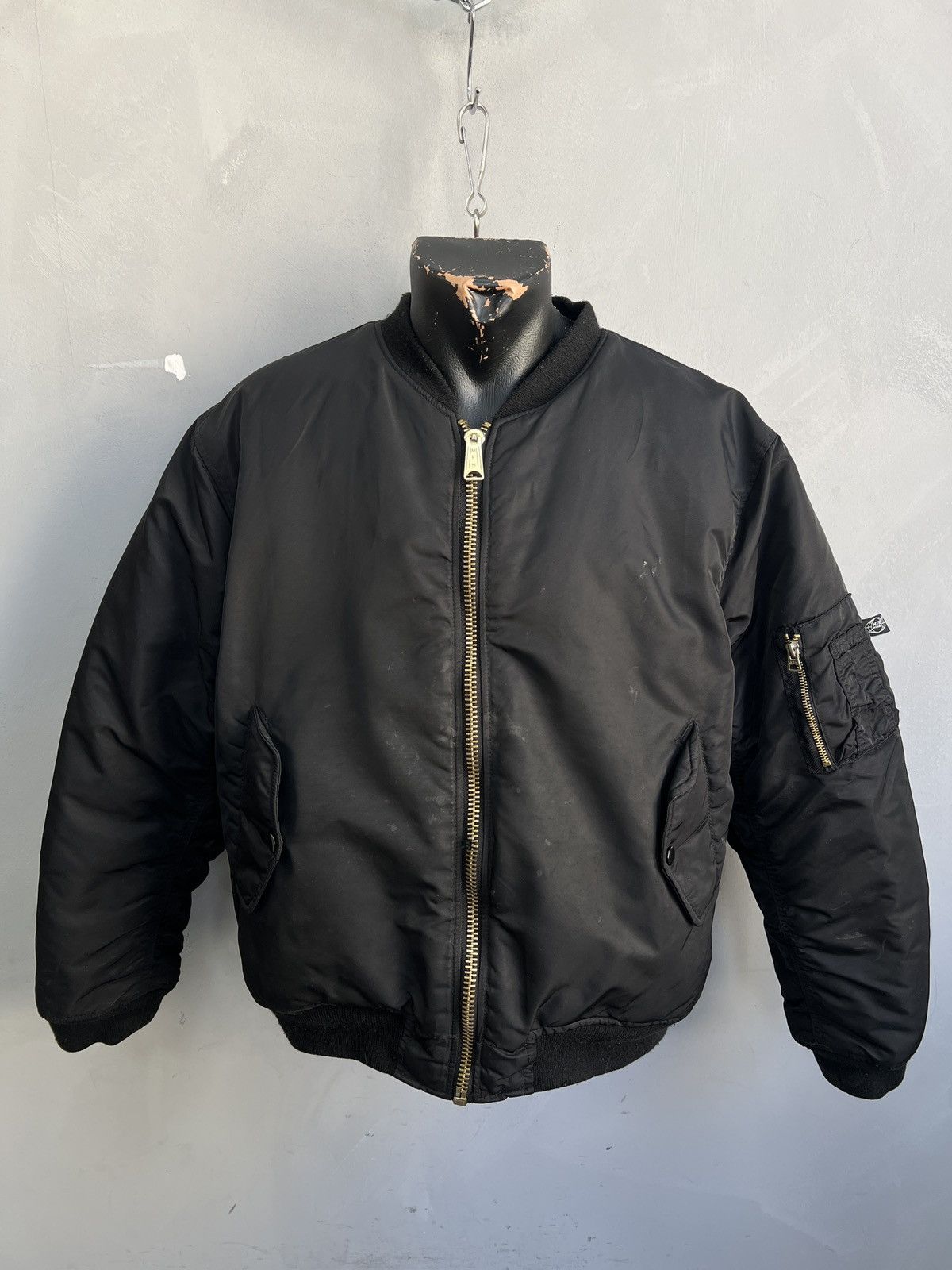 Alpha Industries Vintage Black MA1 Bomber Jacket Military kanye west style Size US M / EU 48-50 / 2 - 1 Thumbnail