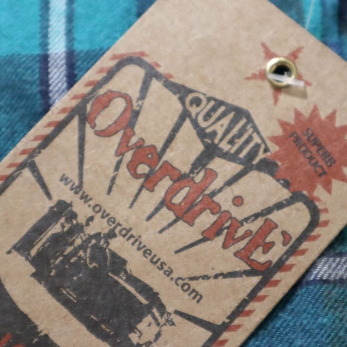 Vintage Overdrive Lightweight Flannel Cotton Plaid Shirt Green Men's M Size US M / EU 48-50 / 2 - 6 Thumbnail