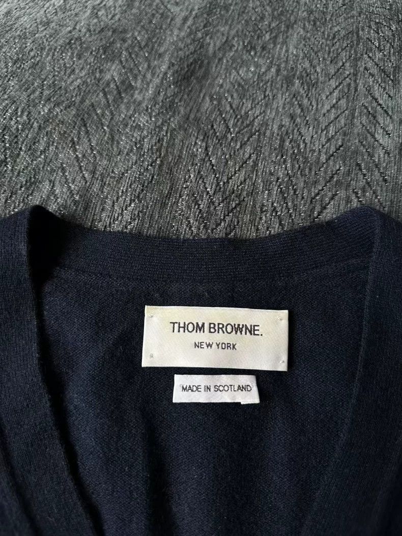 Thom Browne Thom Browne Blue cashmere cardigan Size US M / EU 48-50 / 2 - 3 Thumbnail