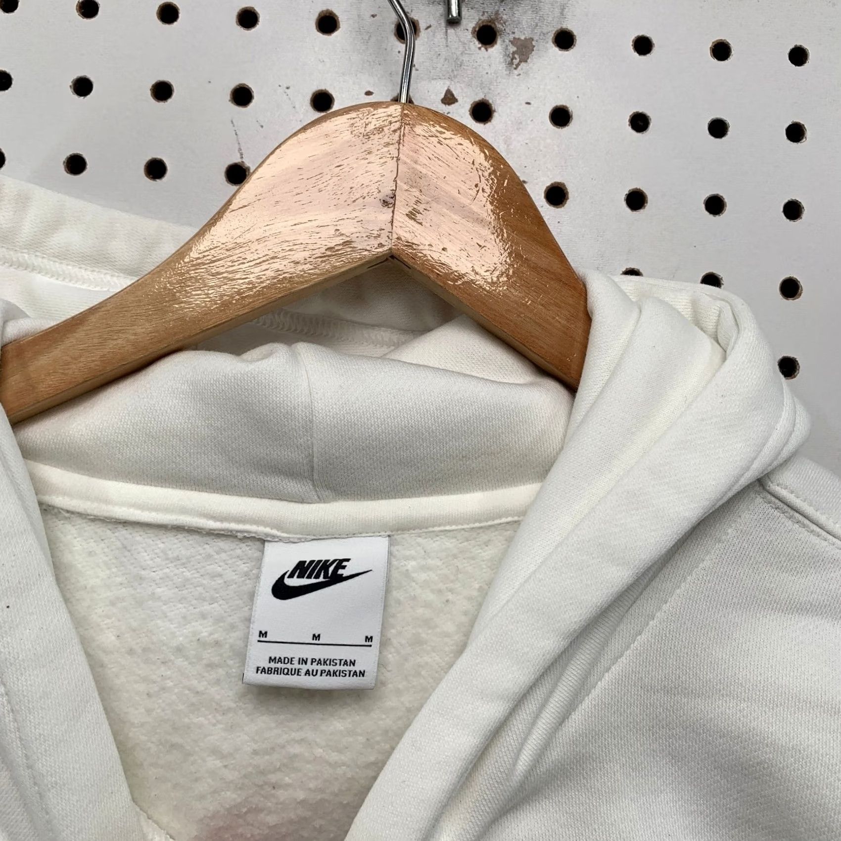 Nike Nike Center Swoosh Hoodie Sweatshirt Mens Medium White Fleece Hooded Pullover Size US M / EU 48-50 / 2 - 3 Thumbnail