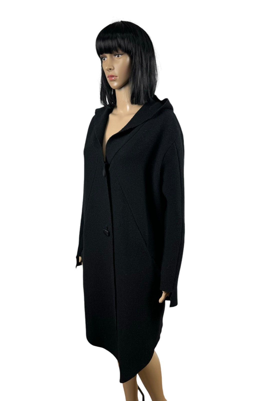 Barbara I Gongini Barbara I Gongini Merino Wool Ocercoat Hooded size 34 Size XXS / US 00 / IT 34 - 4 Thumbnail