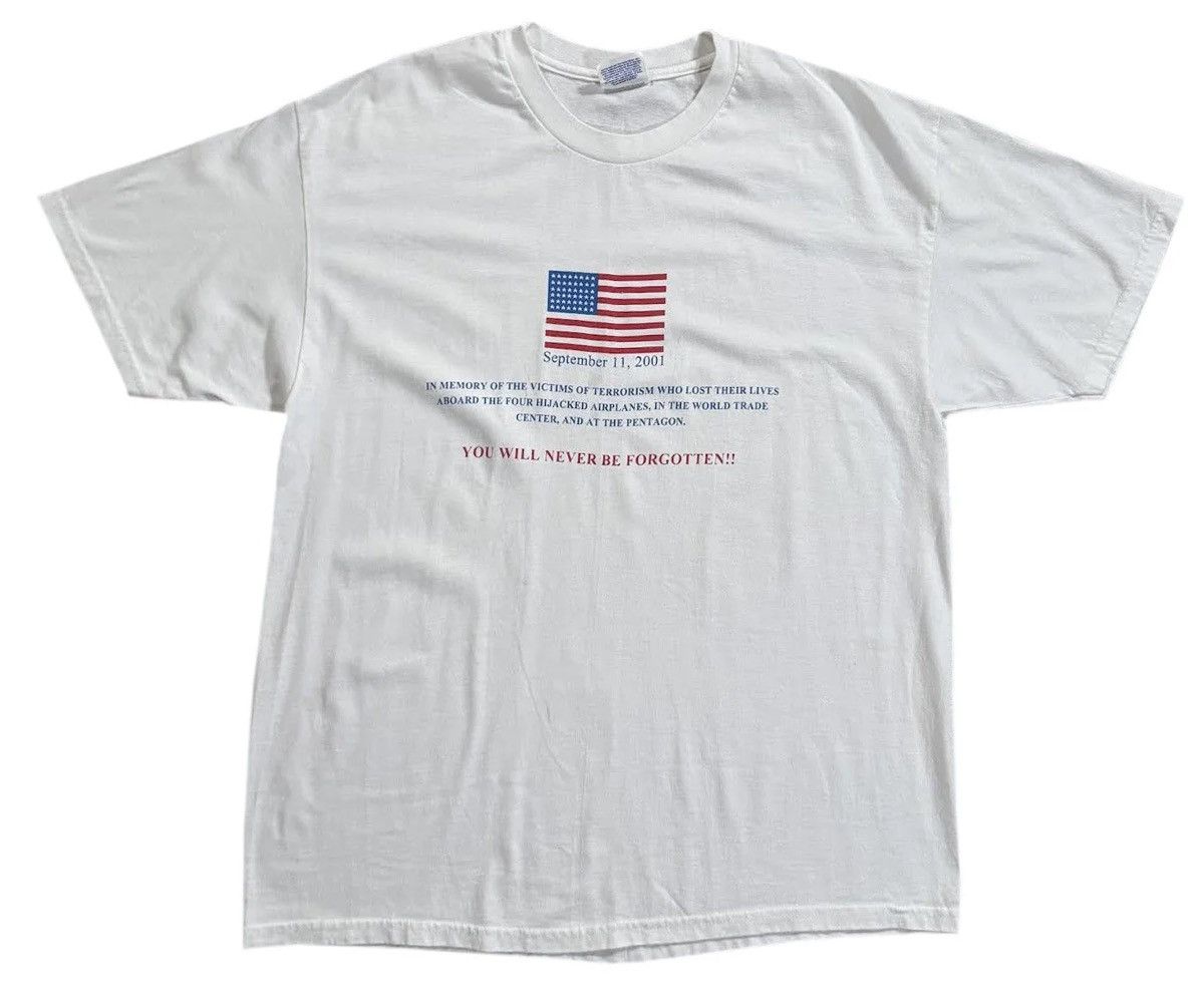 Hanes Vintage September 11 2001 You Will Never Be Forgotten Large Size US L / EU 52-54 / 3 - 1 Thumbnail